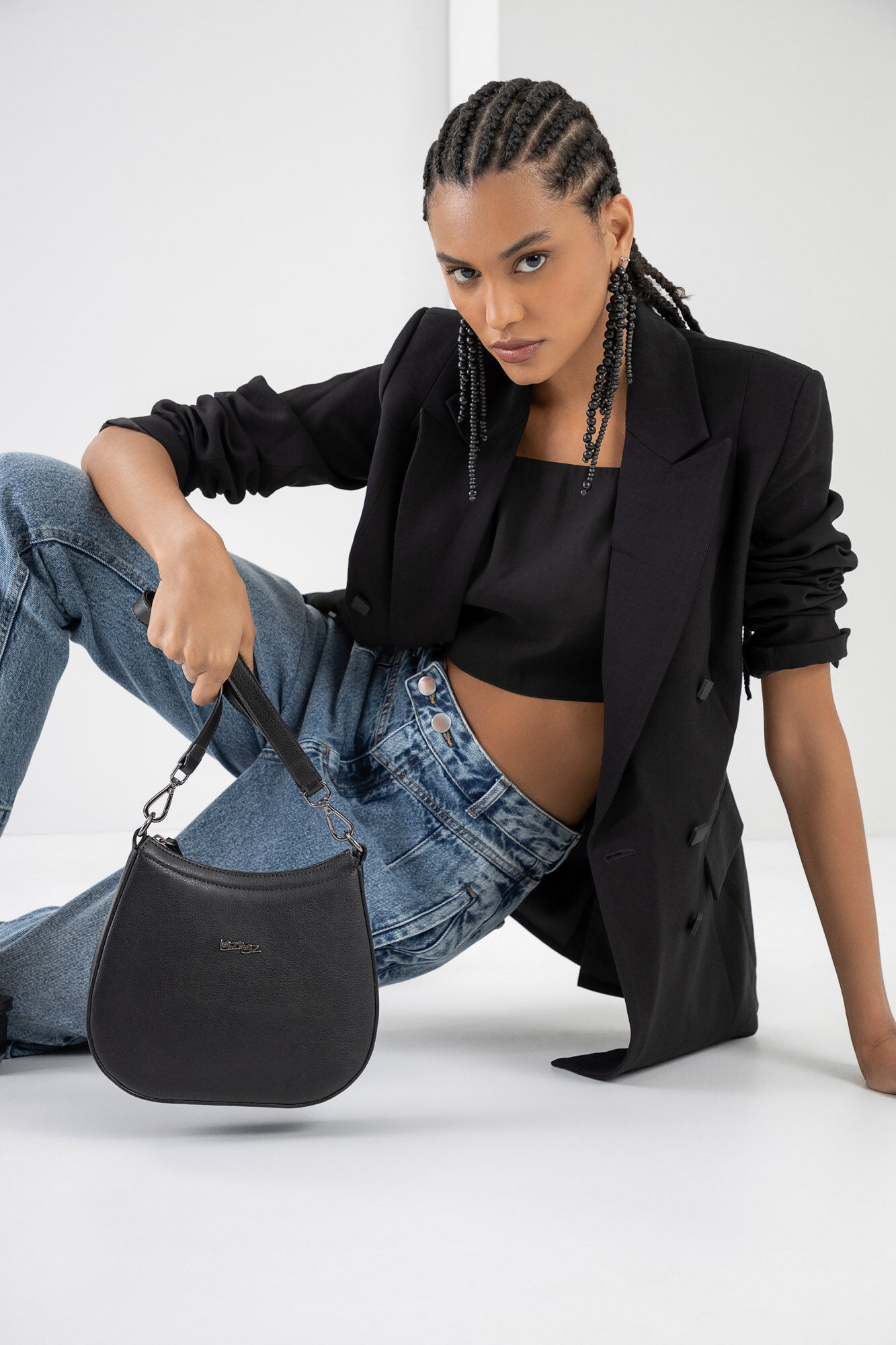 Cal&ccedil;a Jeans Marmorizada com Detalhe c&oacute;s, , large.