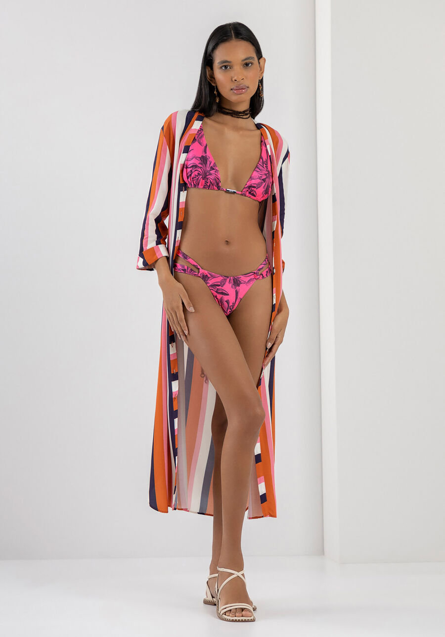 Calcinha Biquíni Estampada com Tiras Laterais, DOSSEL. Calcinha Biquíni Estampada com Tiras Laterais, DOSSEL, large.