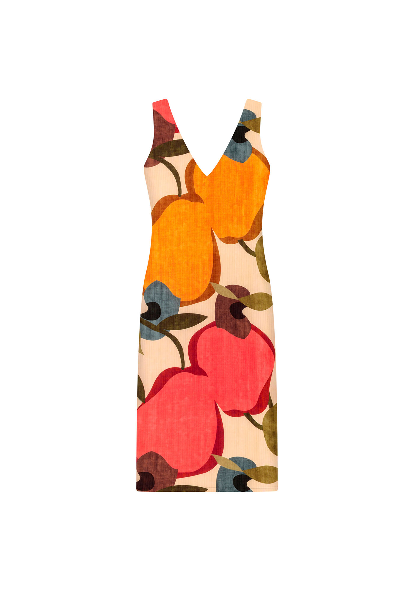 Vestido M&iacute;di Justo Recorte Costas, , large.