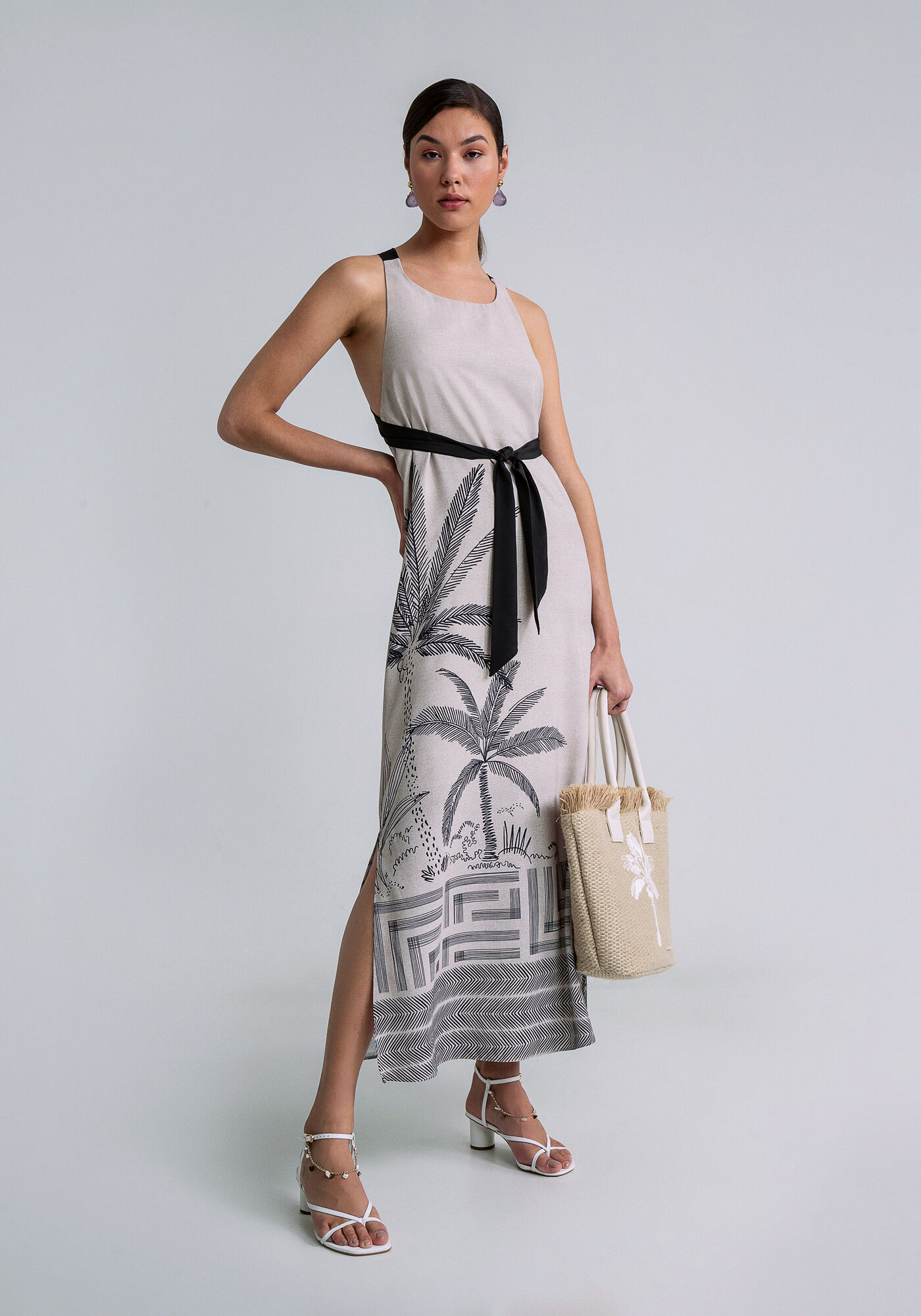 Vestido Midi Al&ccedil;as Amarra&ccedil;&atilde;o, CAMINHOS, large.