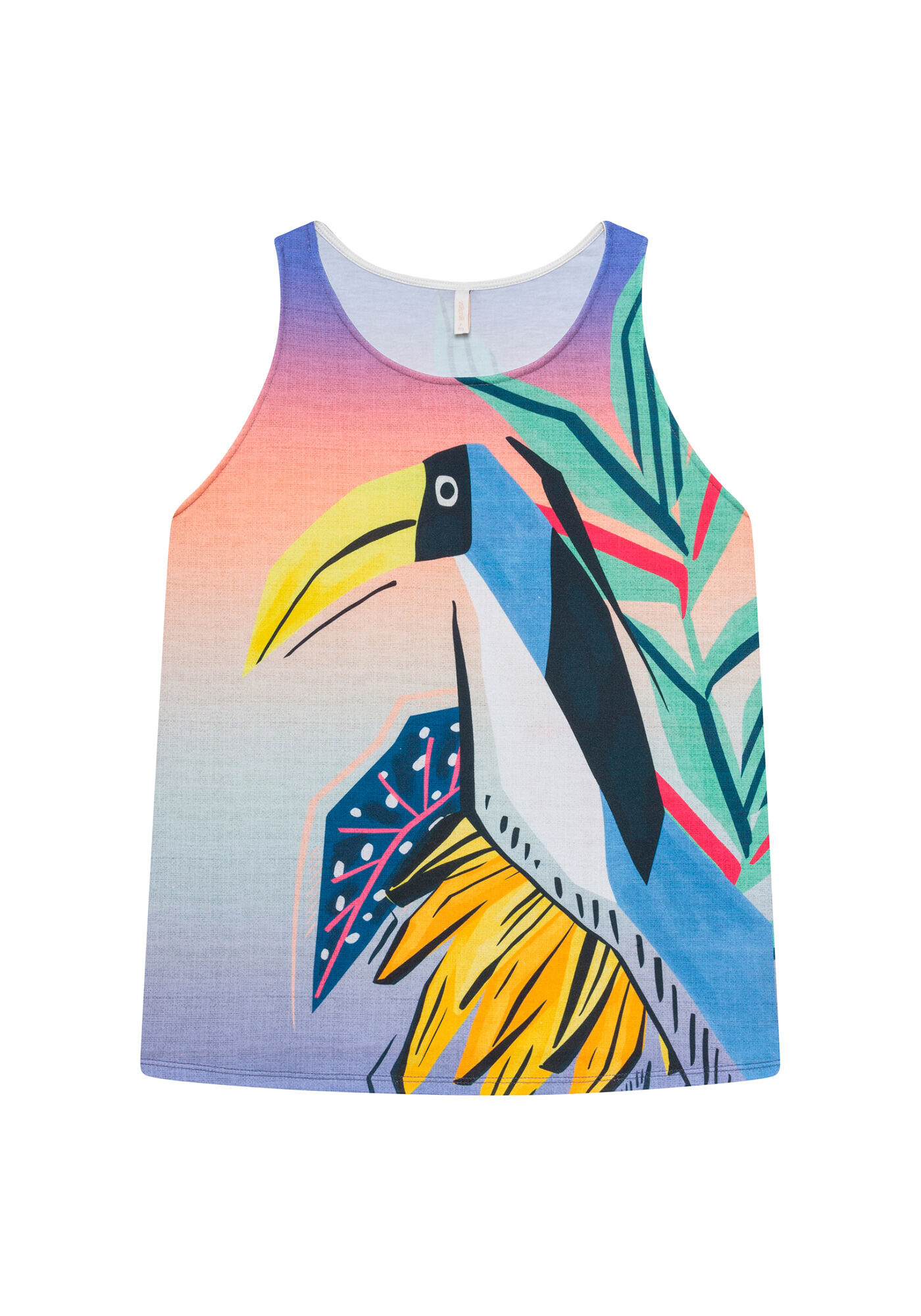 Blusa sem Mangas Estampa, , large.