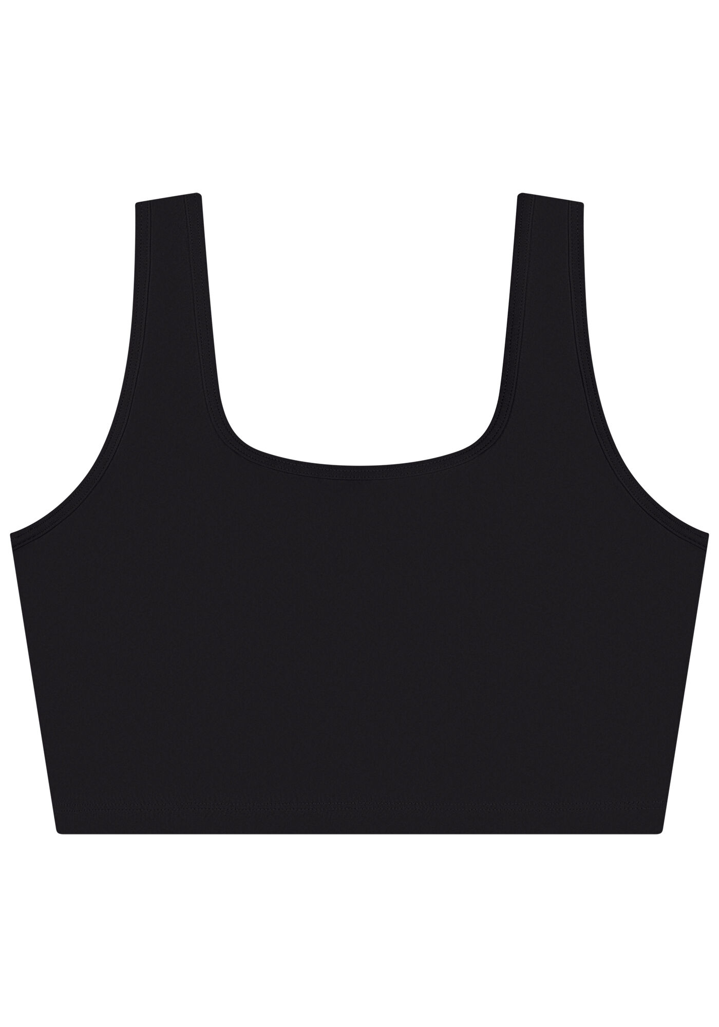 Top Justo De Al&ccedil;as Com Bojo Remov&iacute;vel Em Malha Move, PRETO, large.