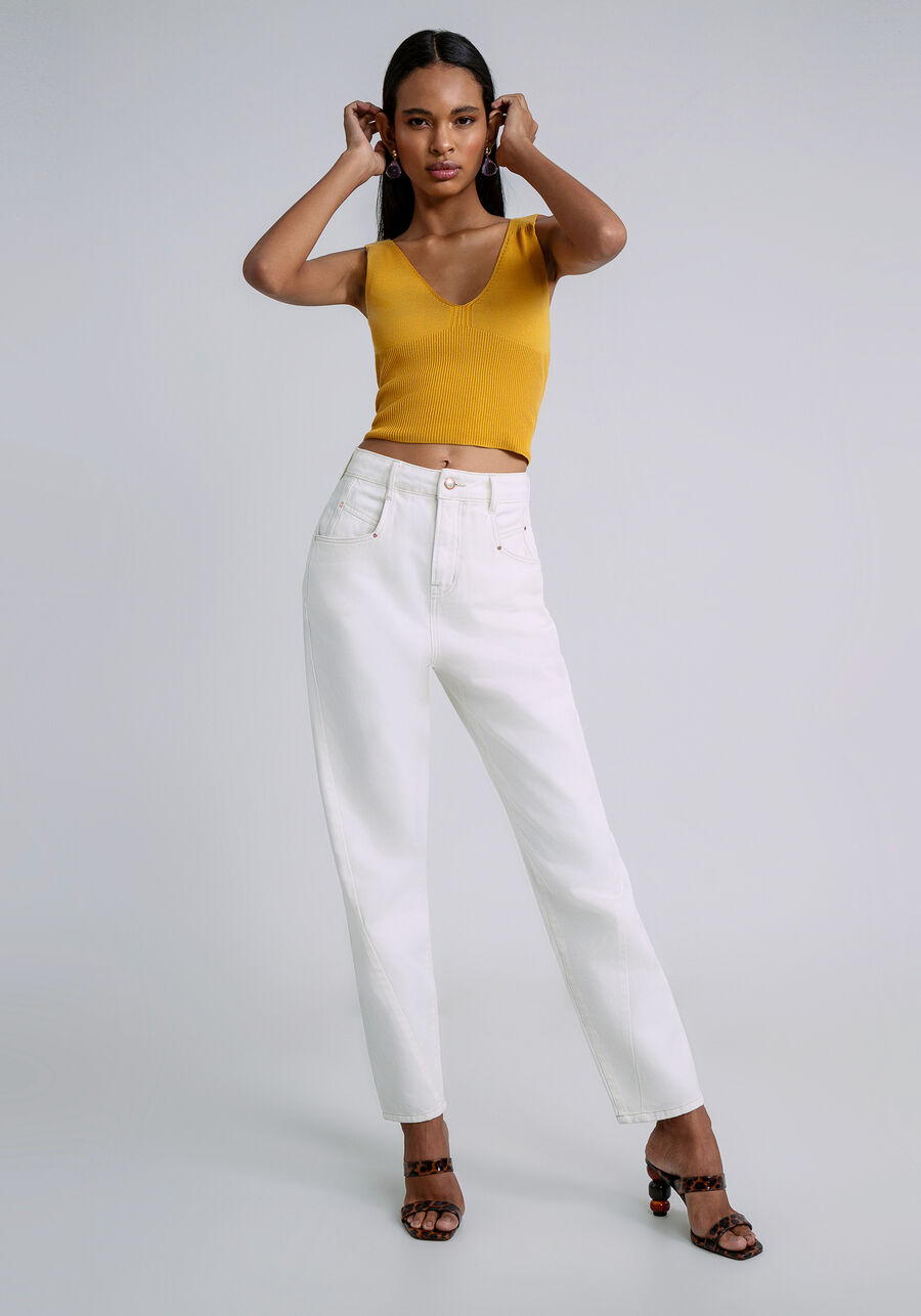 Calça Jeans Mom Cintura Alta Sarja, . Calça Jeans Mom Cintura Alta Sarja, , large.