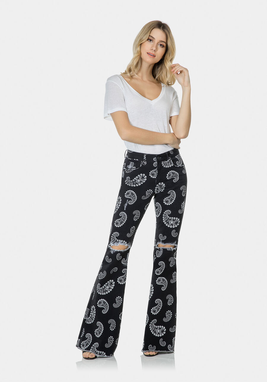 Calça Over Flare Malibu Sarja, . Calça Over Flare Malibu Sarja, , large.