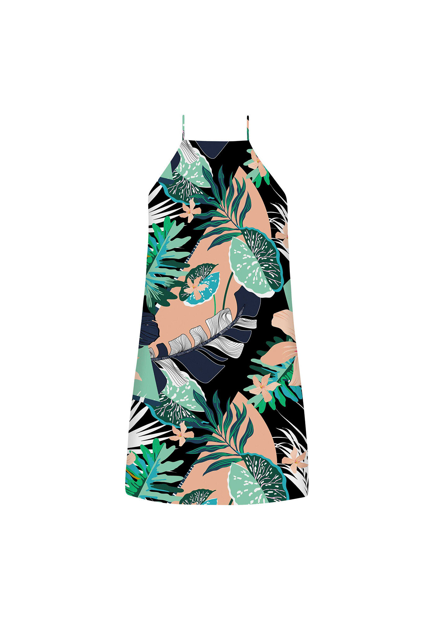 Vestido com Al&ccedil;as Estampa Pelican, , large.