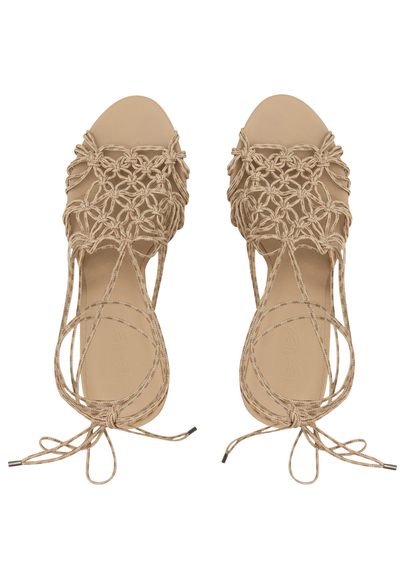 Sand&aacute;lia Salto Fino com Tramado Cord&atilde;o, , large.