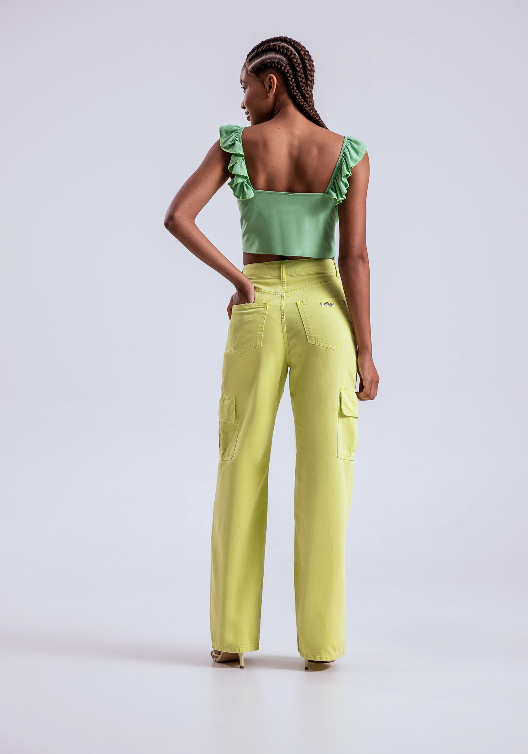 Blusa Cropped com Babados e Bordado, . Blusa Cropped com Babados e Bordado, , large.