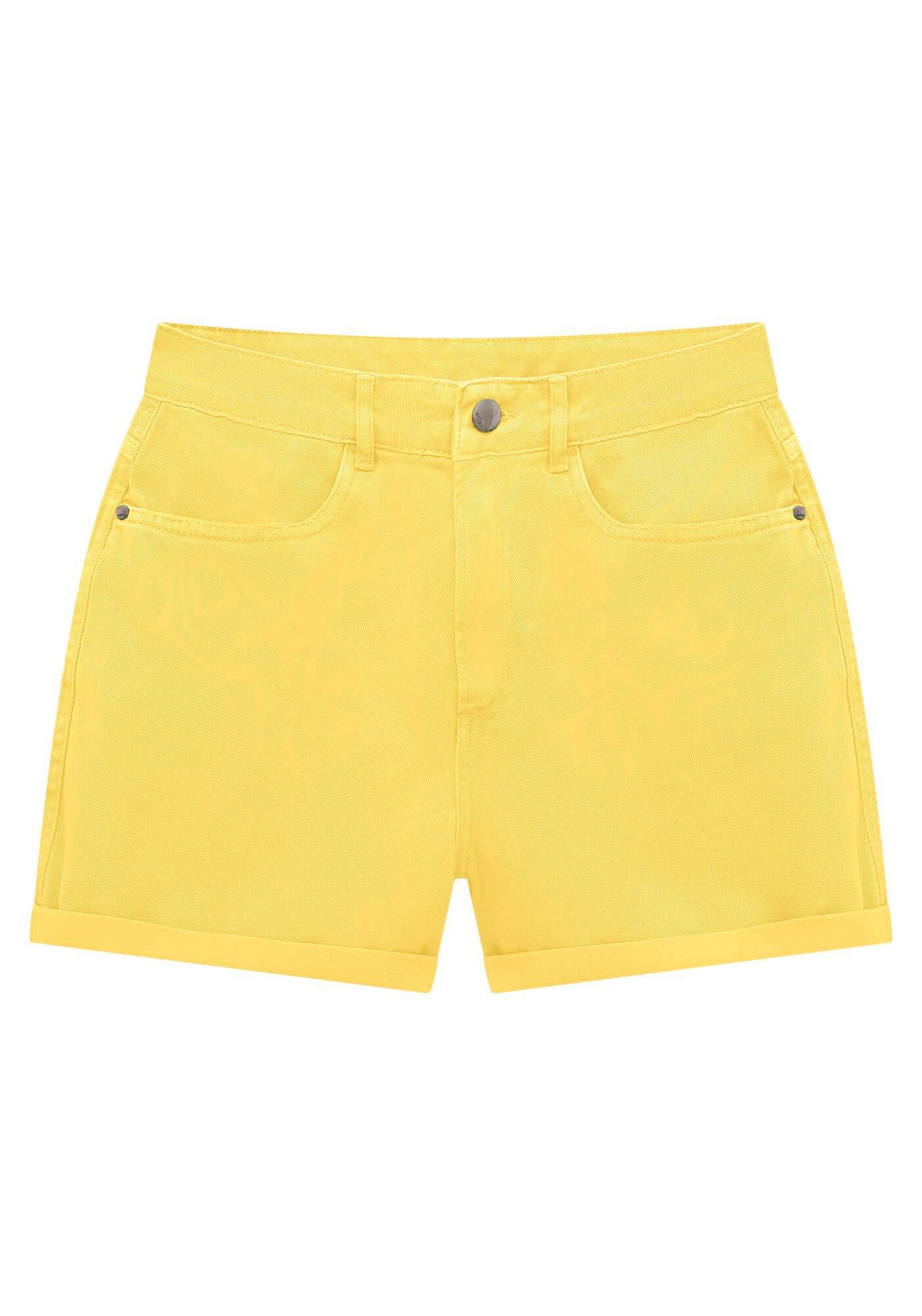Shorts Sarja Mom com Cintura Super Alta, , large.
