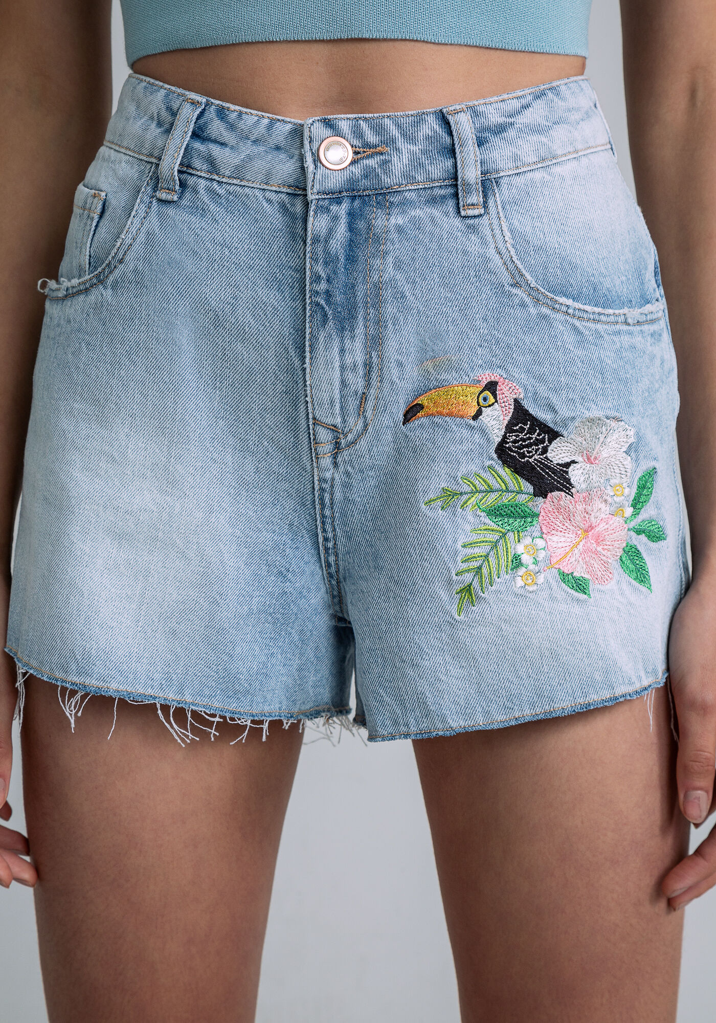Short jeans bordado sales
