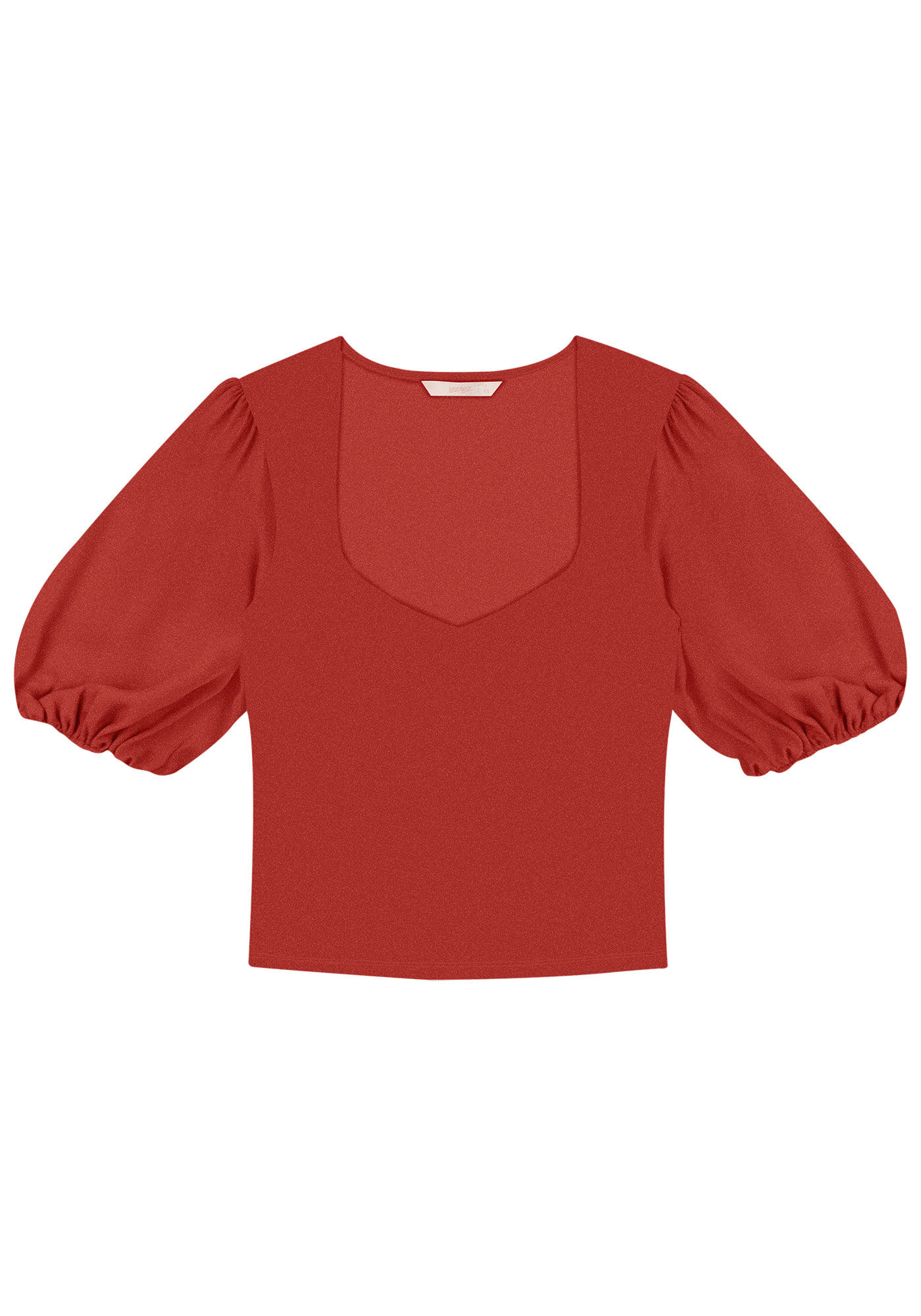 Blusa em Malha Respons&aacute;vel com Manga Bufante, , large.