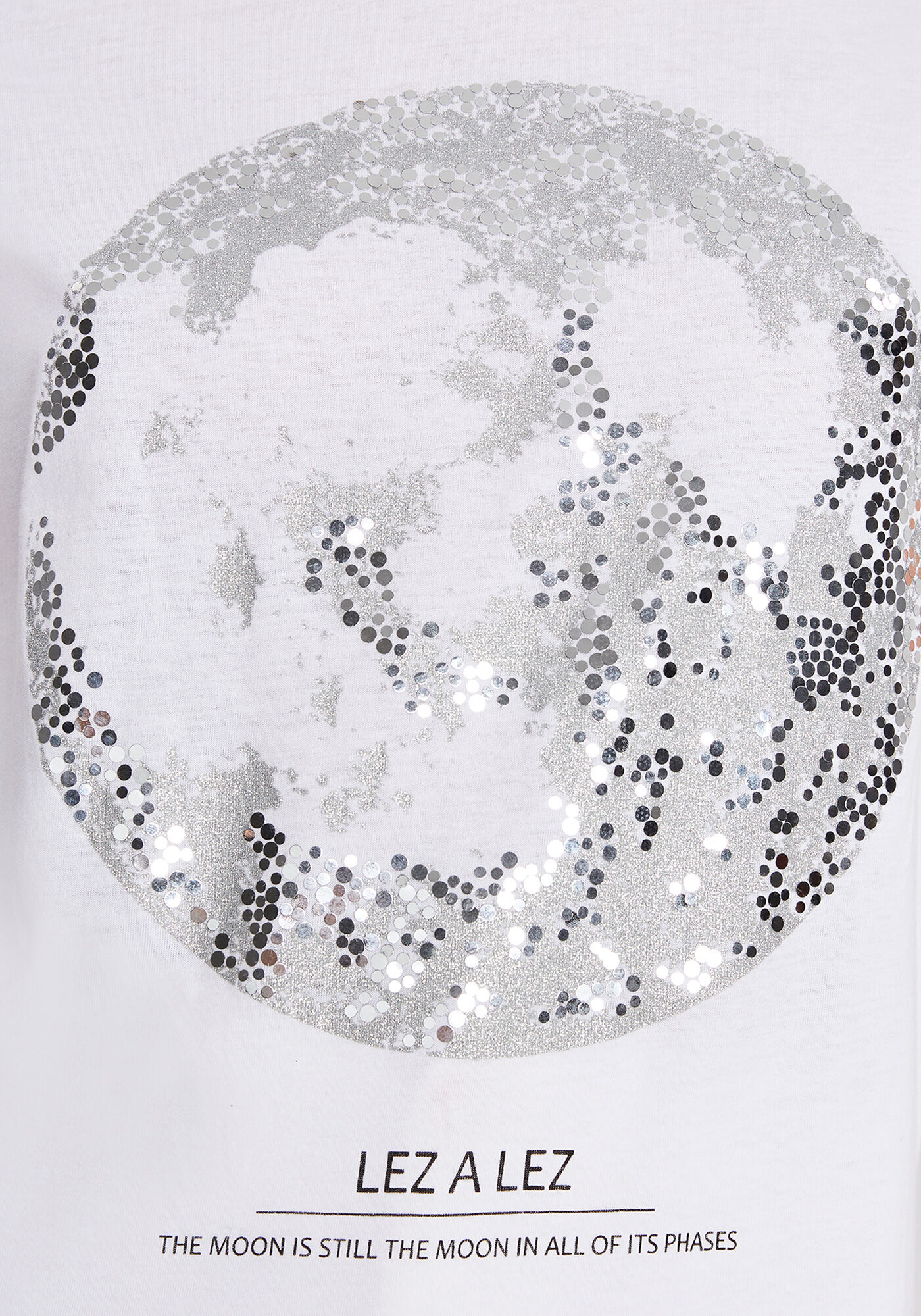 Blusa Manga Curta Estampa Lantejoulas, , large.