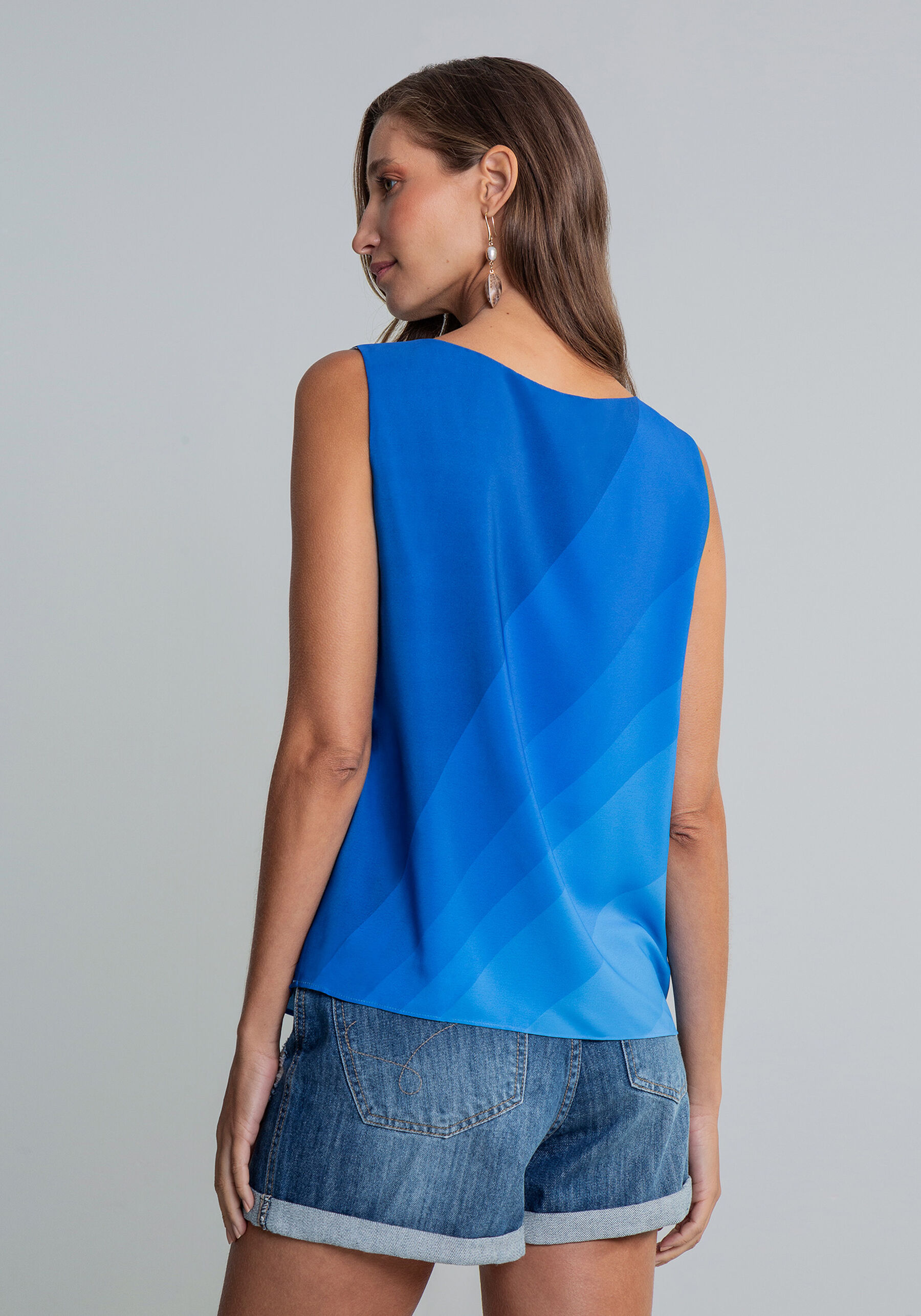 Blusa sem Mangas Estampa, . Blusa sem Mangas Estampa, , large.