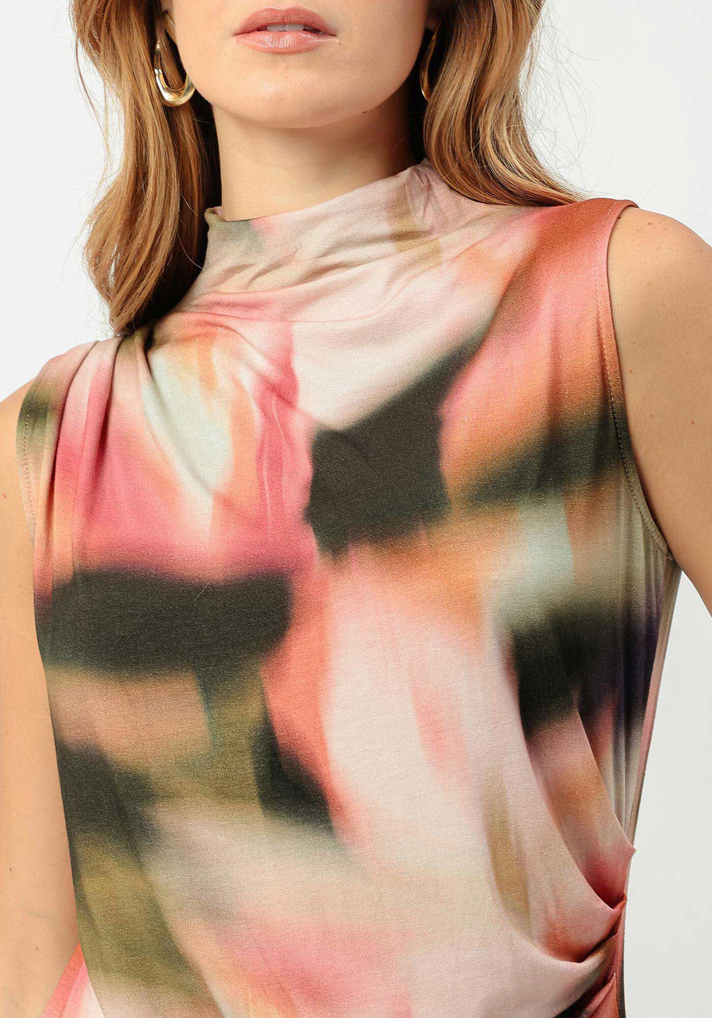 Regata Gola Alta em Malha com Pregas, , large.