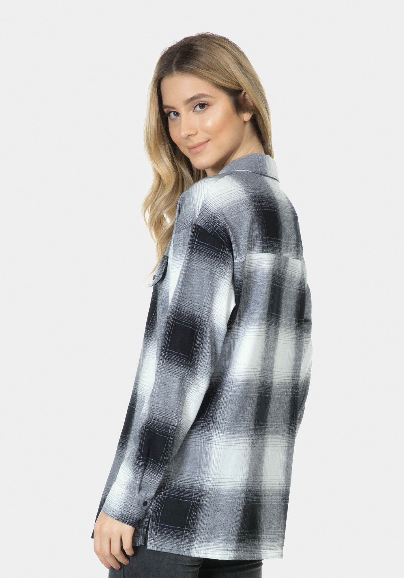 Camisa Manga Longa Xadrez Tecido, , large.