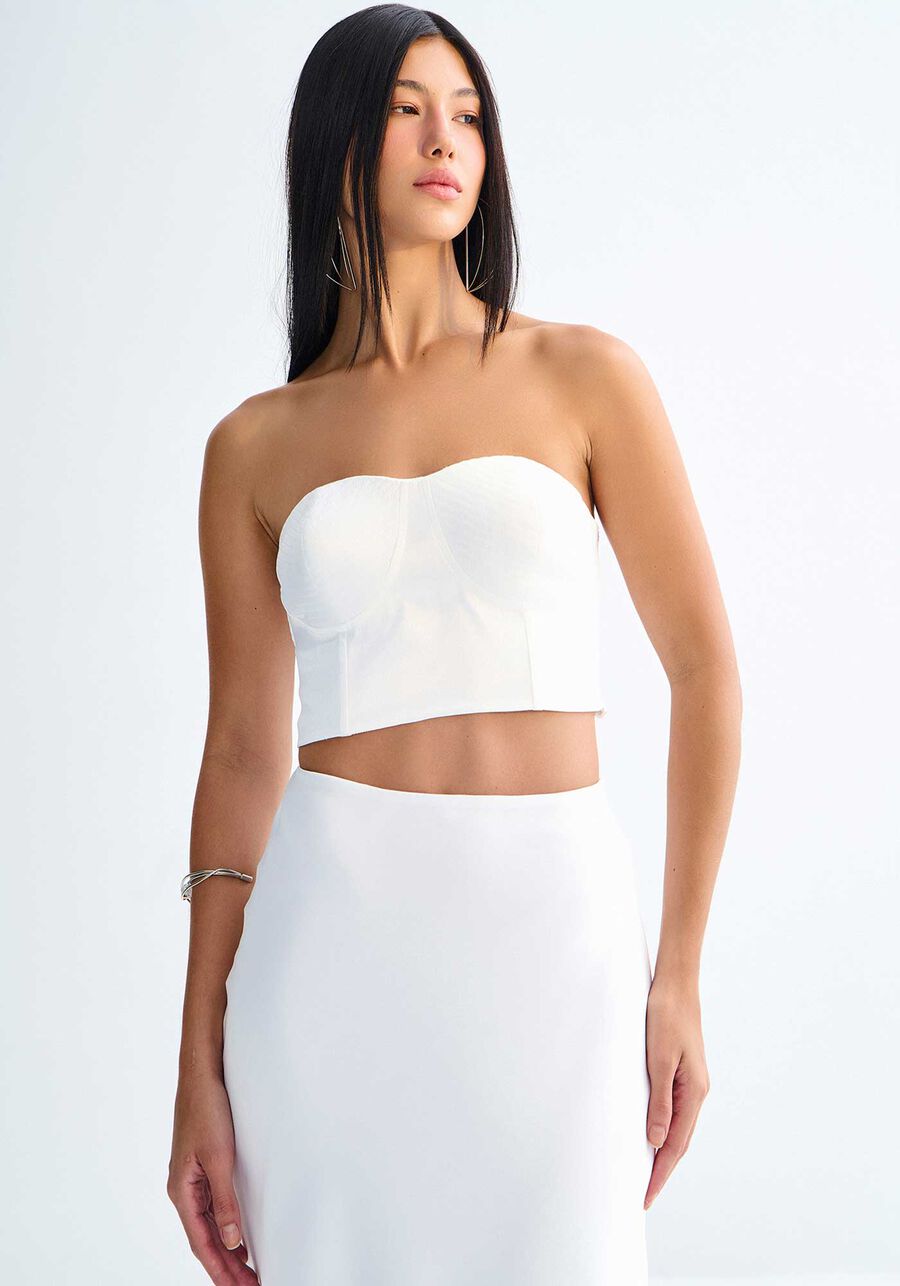 Blusa Cropped Tomara Que Caia Corset com Recorte Busto, BRANCO. Blusa Cropped Tomara Que Caia Corset com Recorte Busto, BRANCO, large.