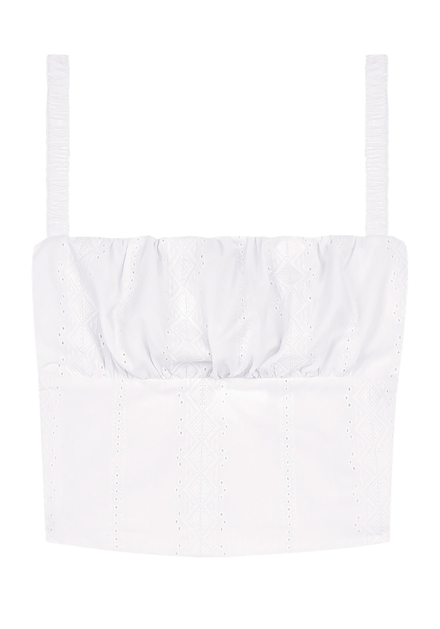 Blusa Bordada com Franzido Busto, , large.