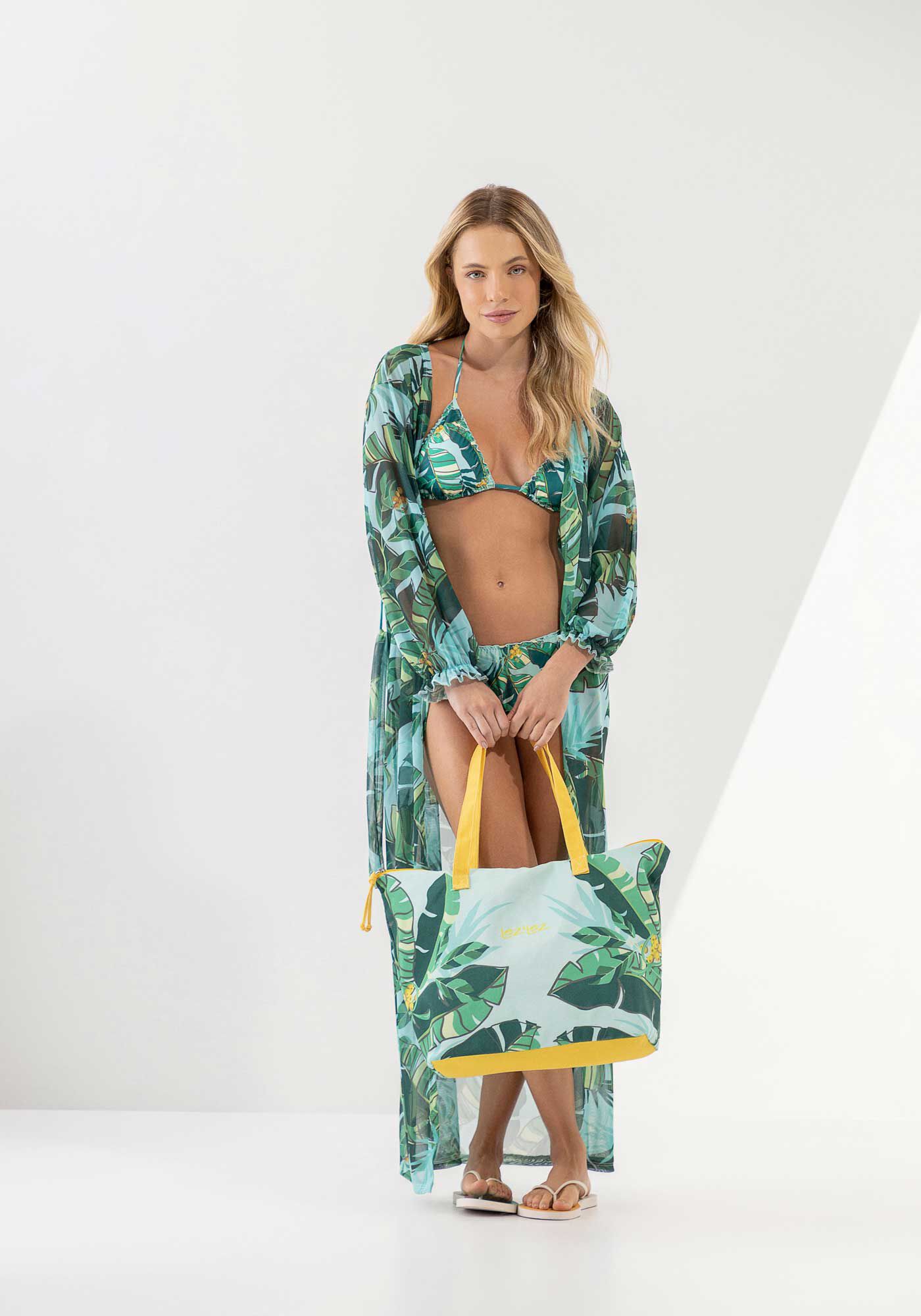 Bolsa Grande em Tecido Estampada, , large.