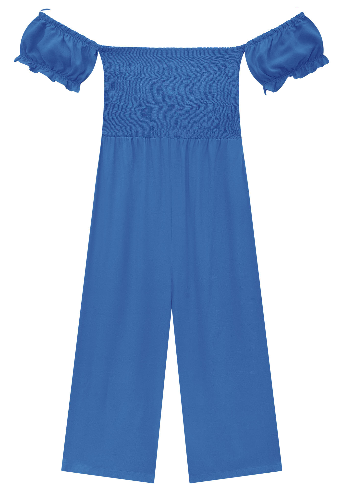 Macac&atilde;o Midi em Viscose Ombro a Ombro Lastex, , large.