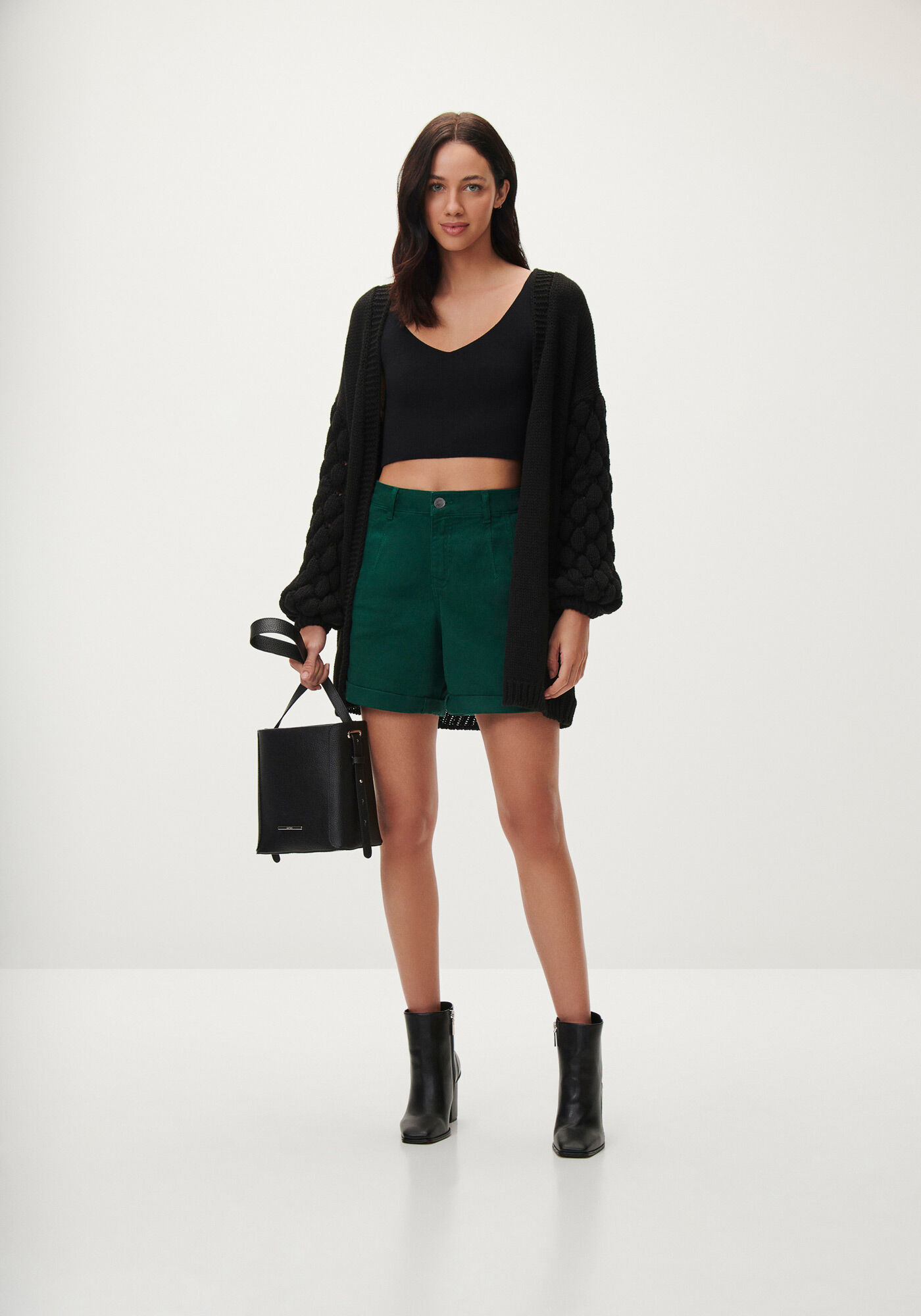 Bermuda Sarja Boyfriend Alfaiataria, VERDE ARABESQUE, large.