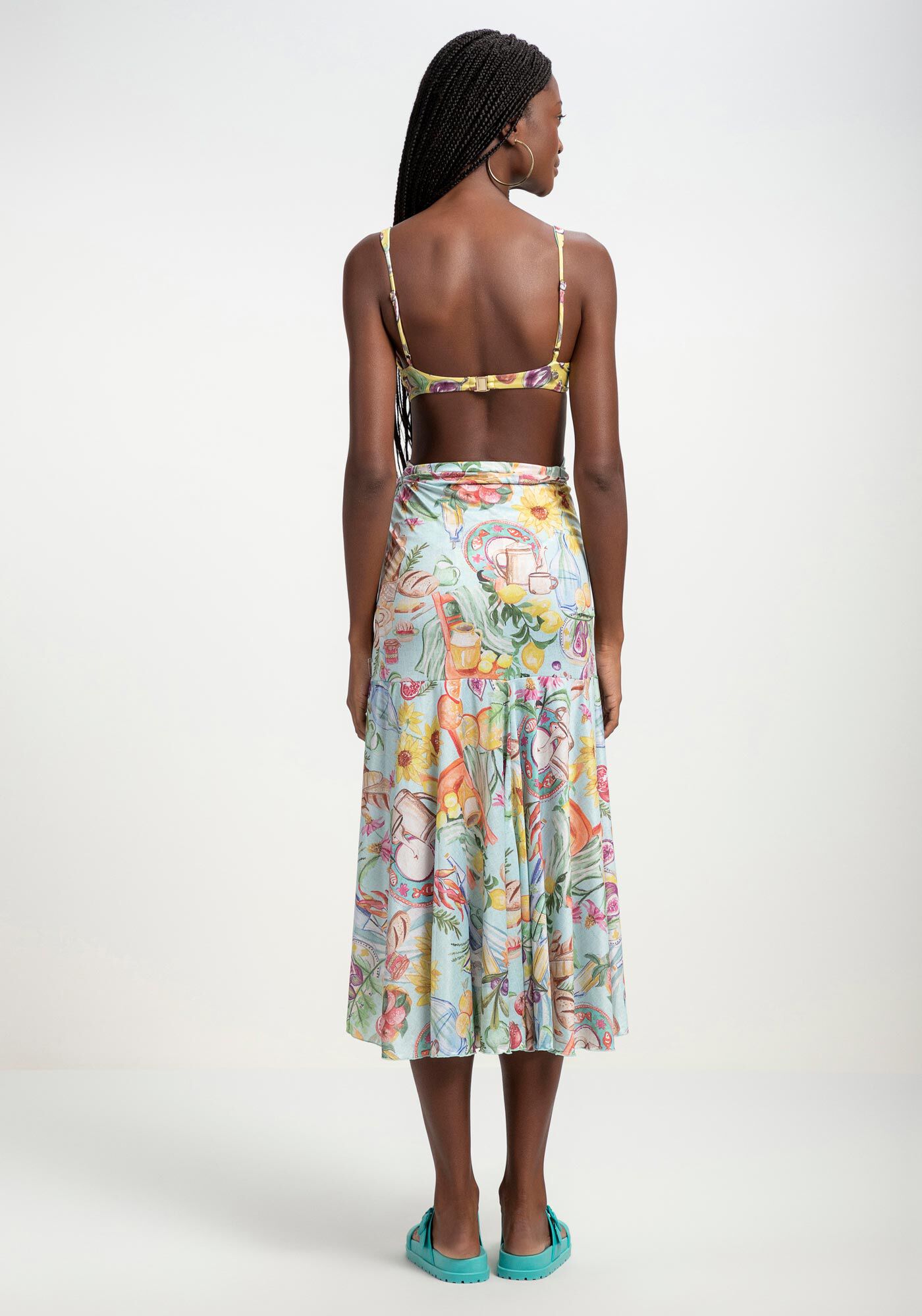 Saia Midi Sa&iacute;da de Praia Transpassada, DESAYUNO, large.