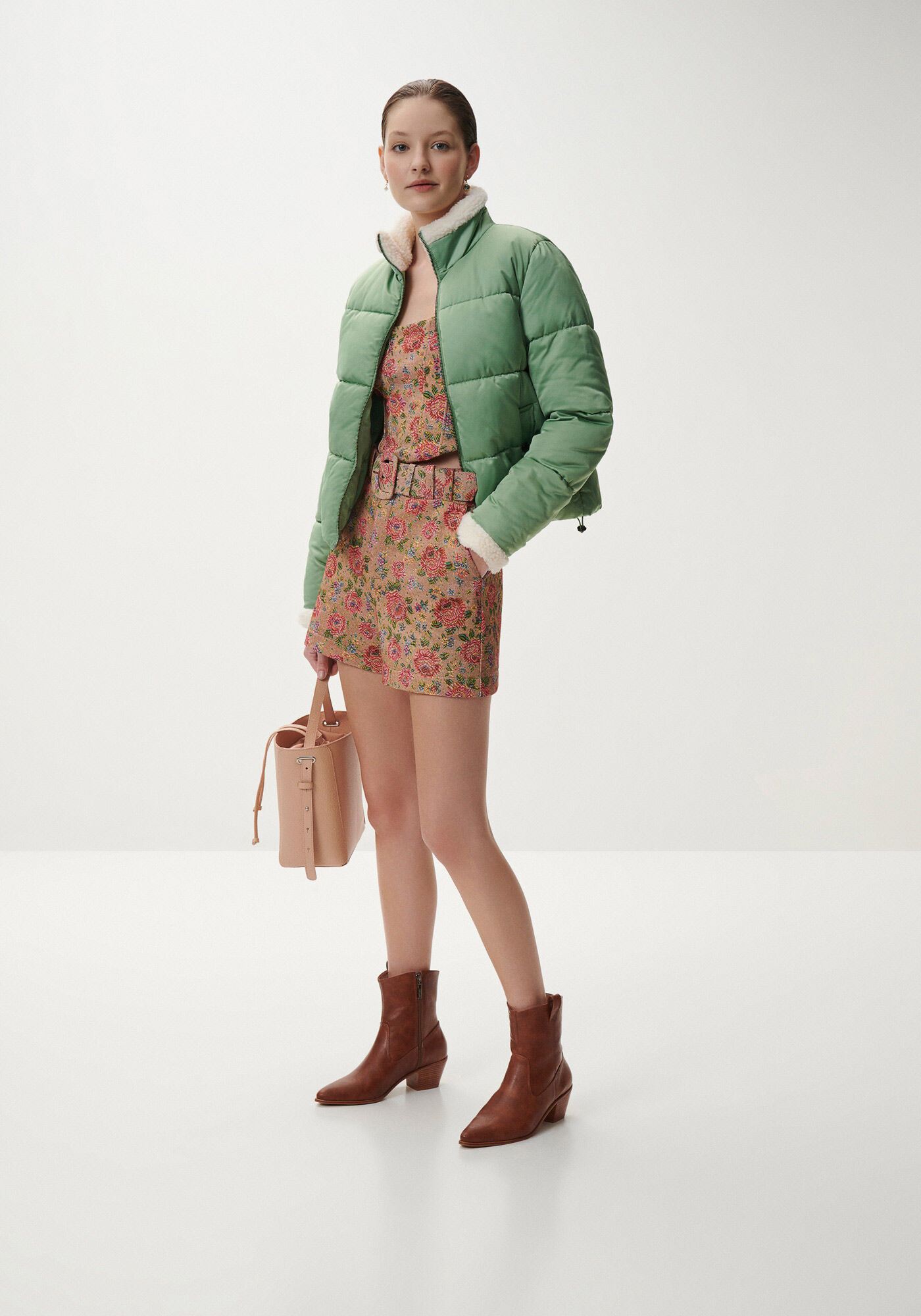 Shorts Estampado em Moletom com Cinto, JACQUARD IMPERIAL, large.