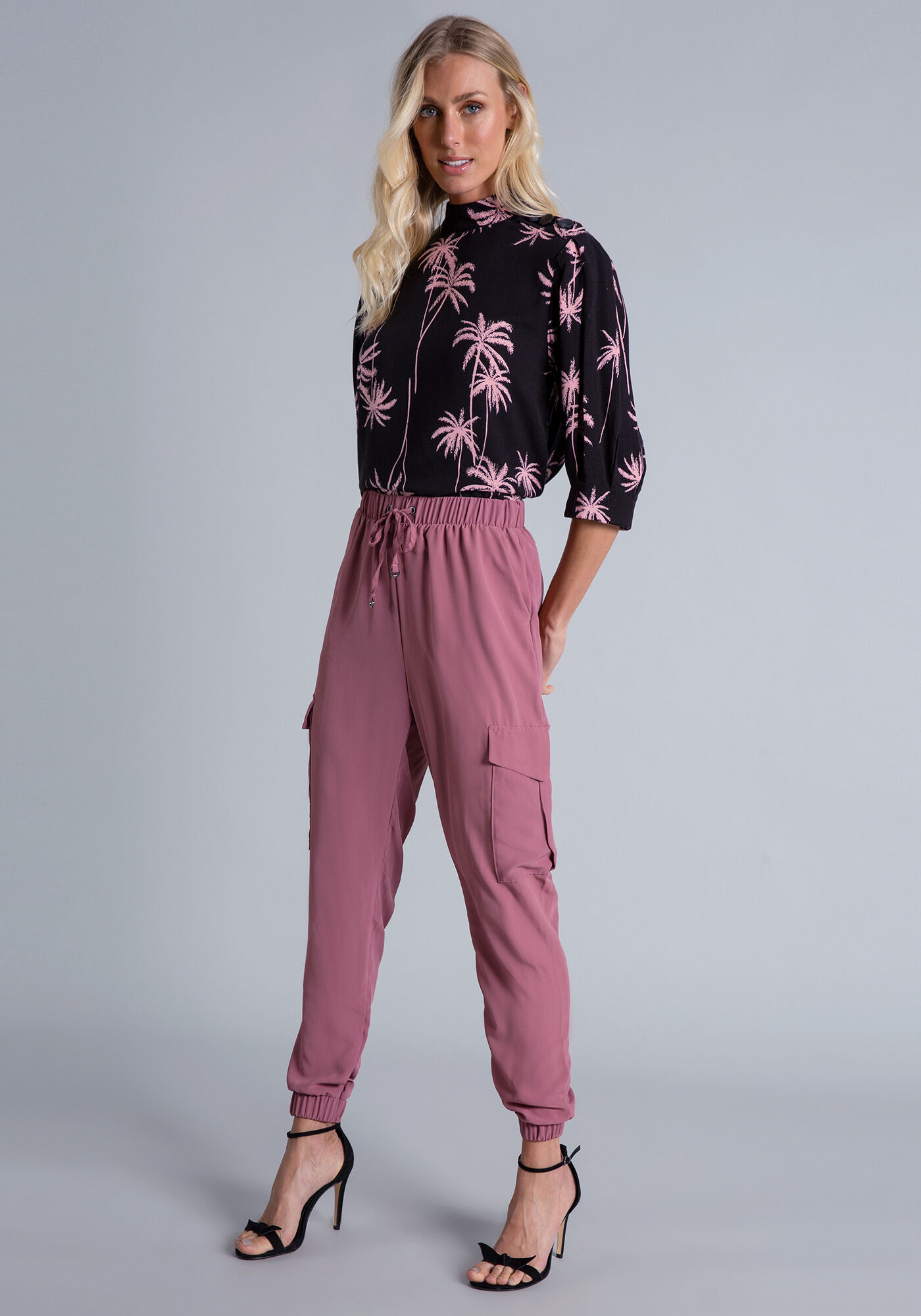 Blusa Manga 3/4 Gola Bot&otilde;es, , large.