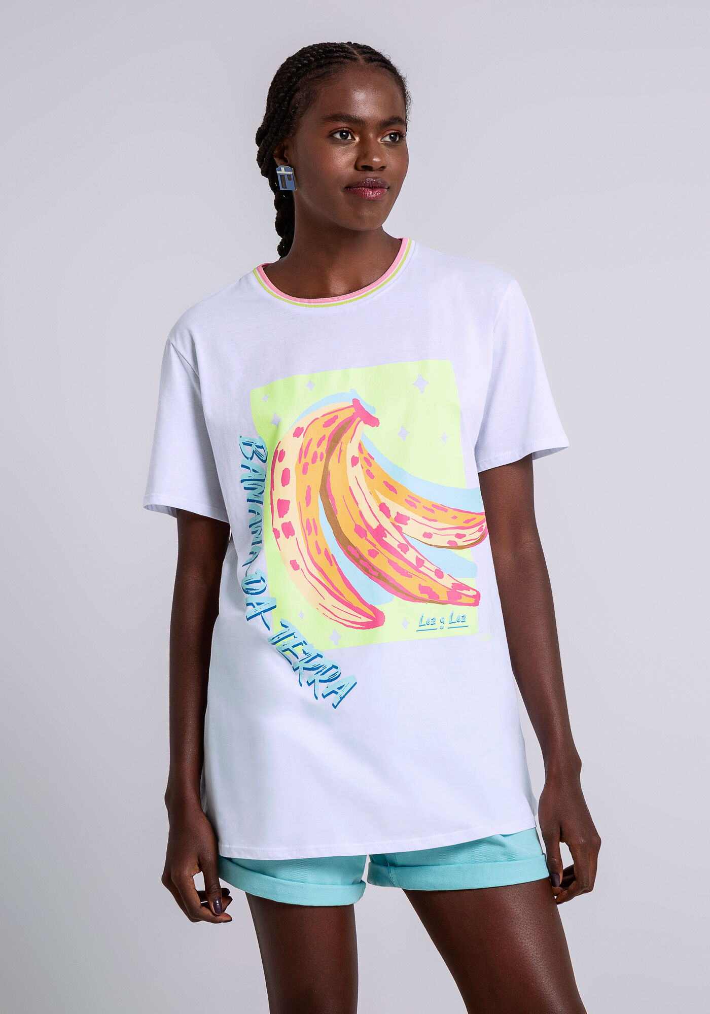 T-Shirt Meia Malha Detalhe Gola, BRANCO, large.