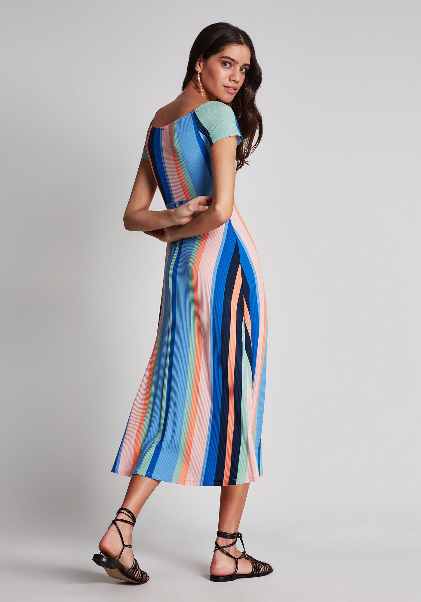 Vestido M&iacute;di Franzido Busto, , large.