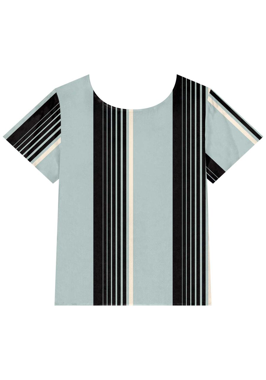 Blusa Estampada Básica De Mangas Curtas Em Viscose, . Blusa Estampada Básica De Mangas Curtas Em Viscose, , large.