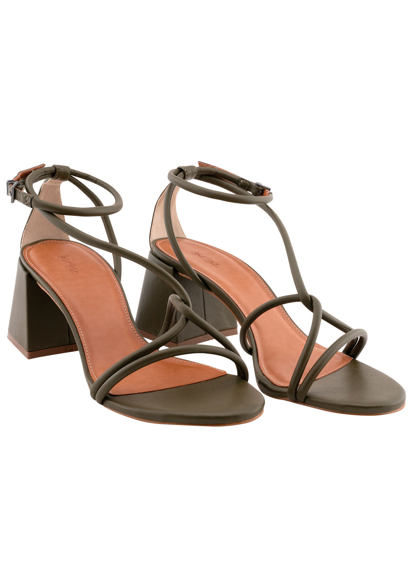 Sand&aacute;lia Salto Bloco M&eacute;dio com Tiras, VERDE PRELUDIO, large.