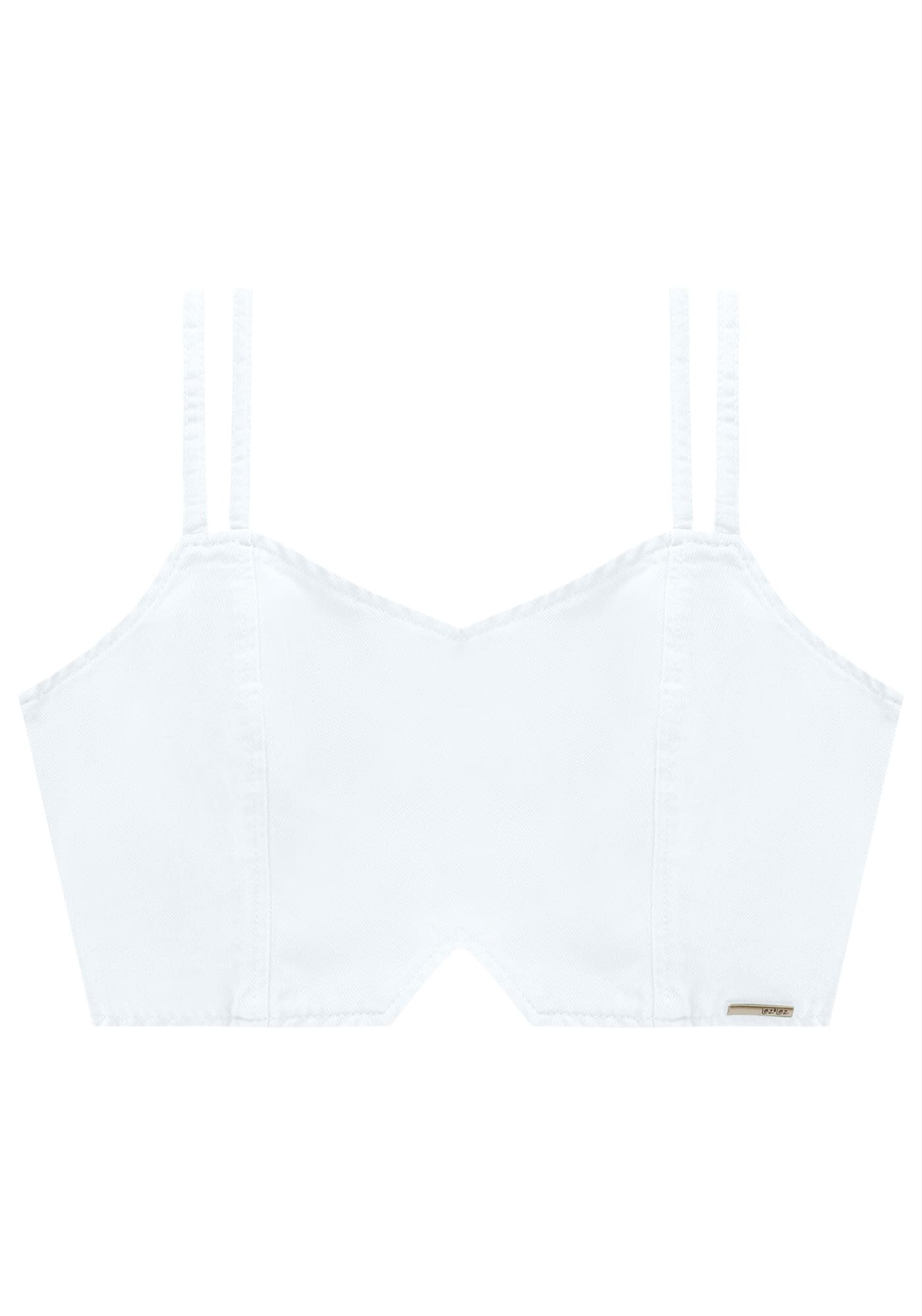 Blusa Jeans Cropped com Al&ccedil;as, , large.