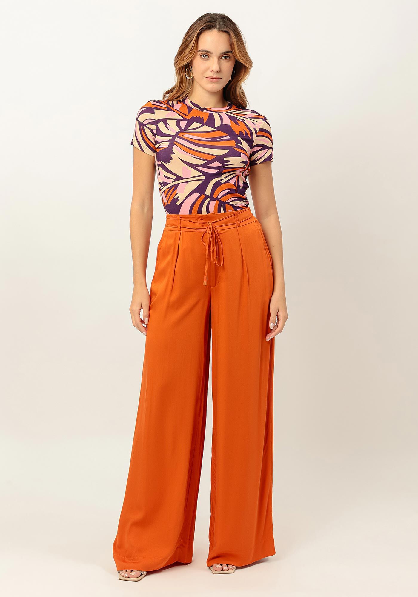 Blusa Estampada em Malha Viscose com Gola, , large.