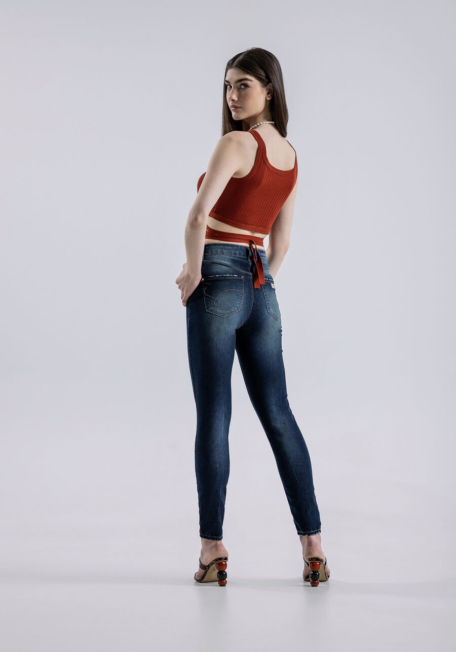 Calça Jeans Aruba Cropped Flat Belly, JEANS. Calça Jeans Aruba Cropped Flat Belly, JEANS, large.