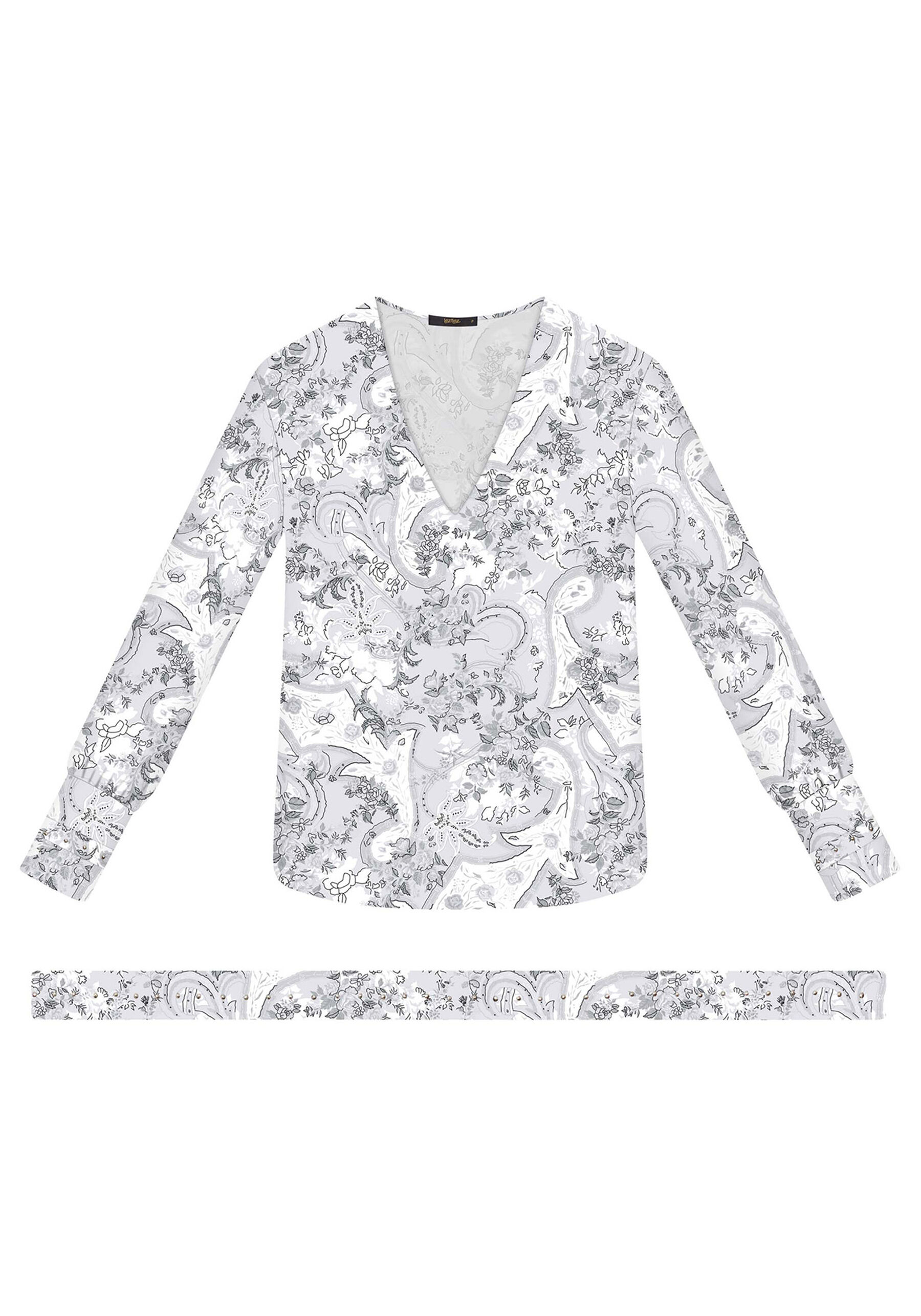 Blusa Manga Longa Tecido com Faixa, . Blusa Manga Longa Tecido com Faixa, , large.