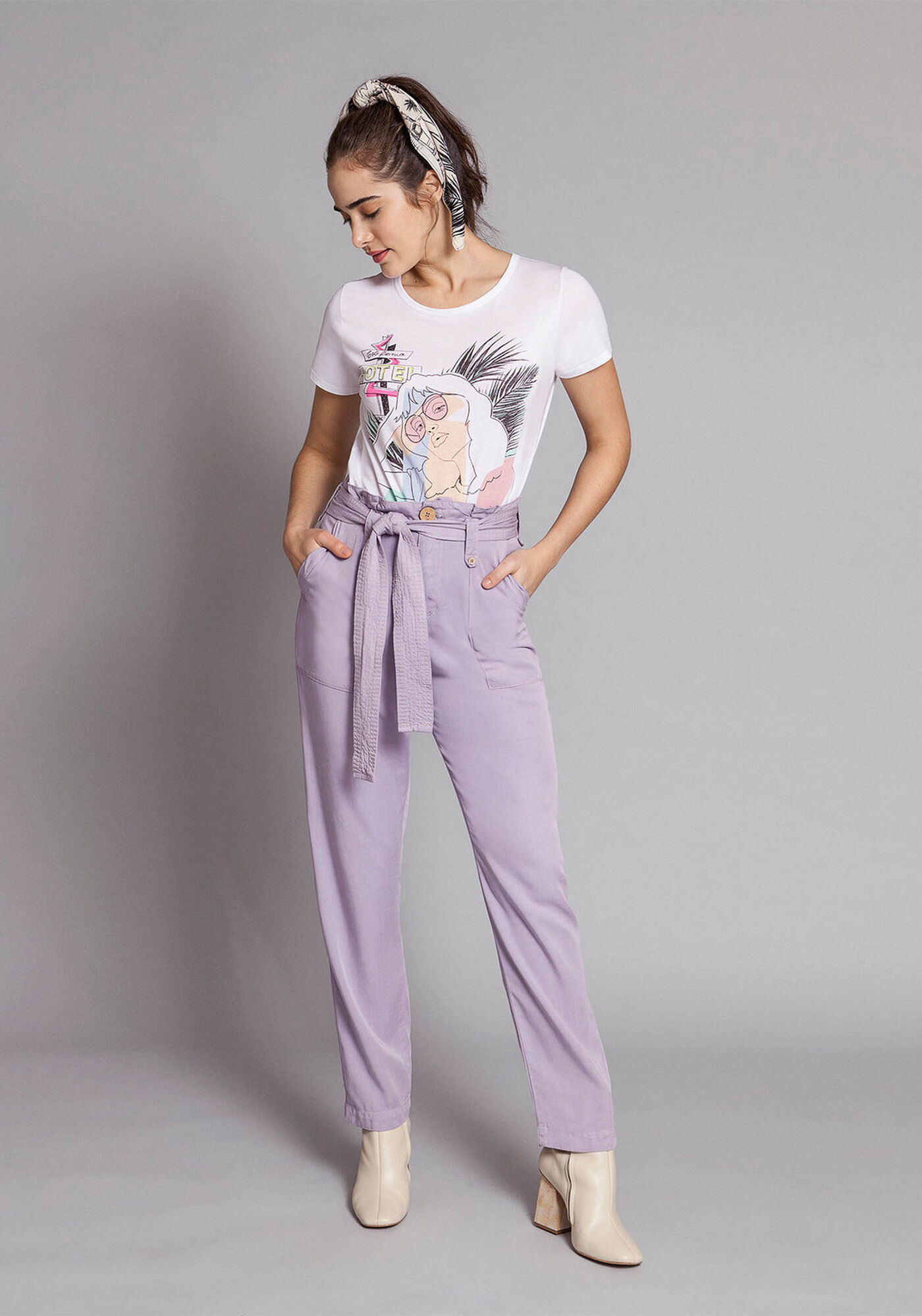 Blusa com Faixa Cabelo Azul Momento, , large.