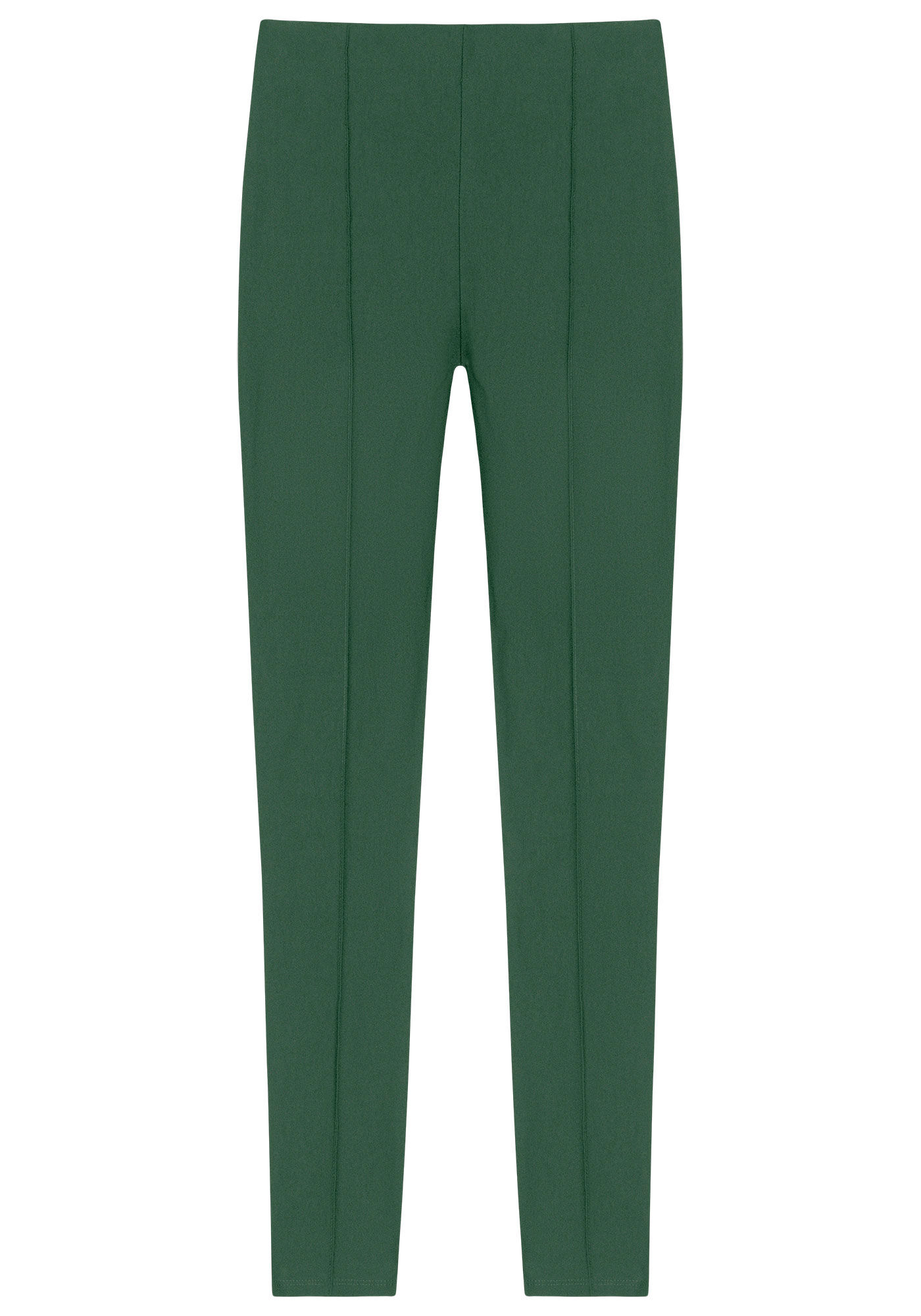 Cal&ccedil;a Legging Cintura Alta com Nervuras, VERDE TURFA, large.