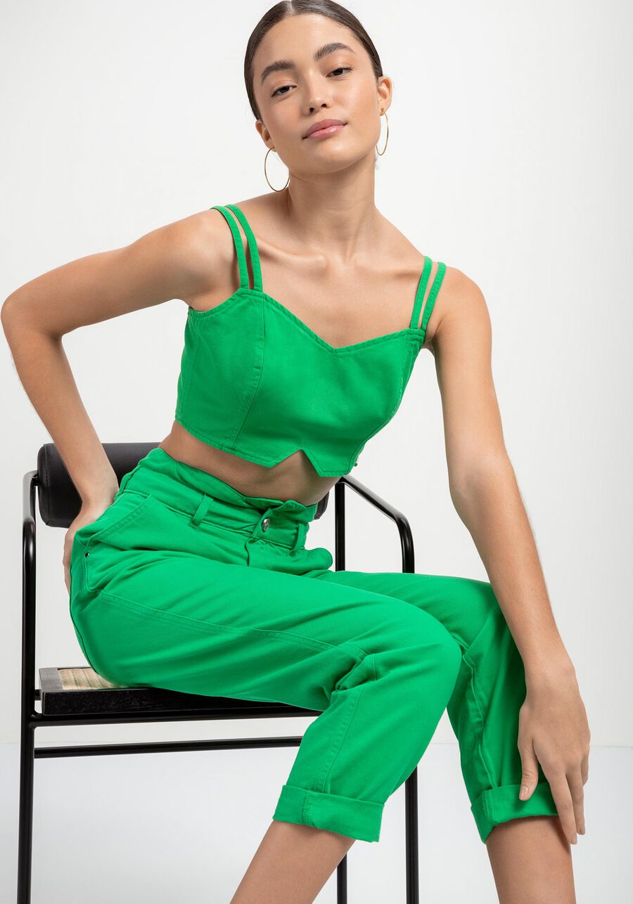 Calça Sarja Mom Recorte Cós, . Calça Sarja Mom Recorte Cós, , large.