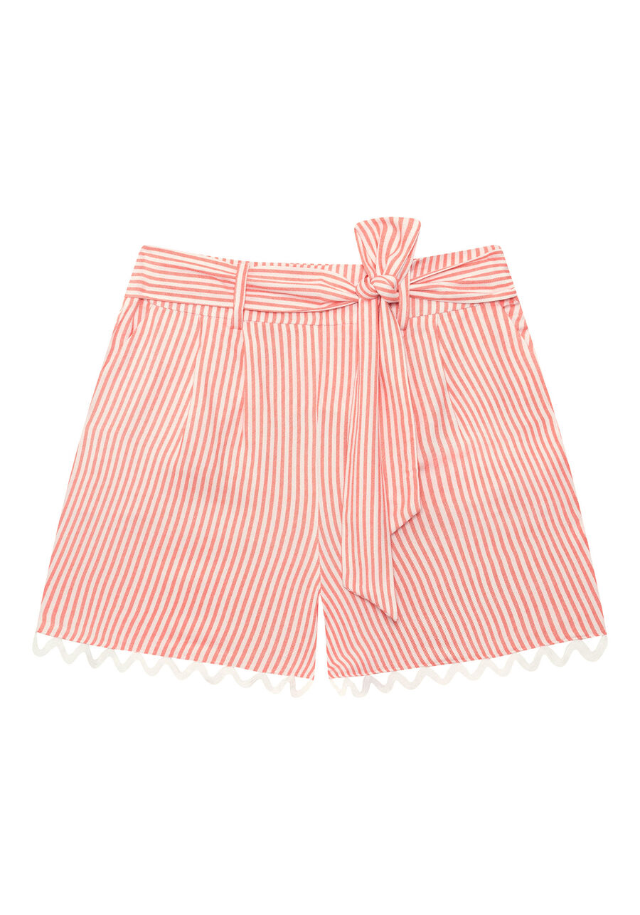 Shorts Cintura Alta Cinto Estampa, . Shorts Cintura Alta Cinto Estampa, , large.