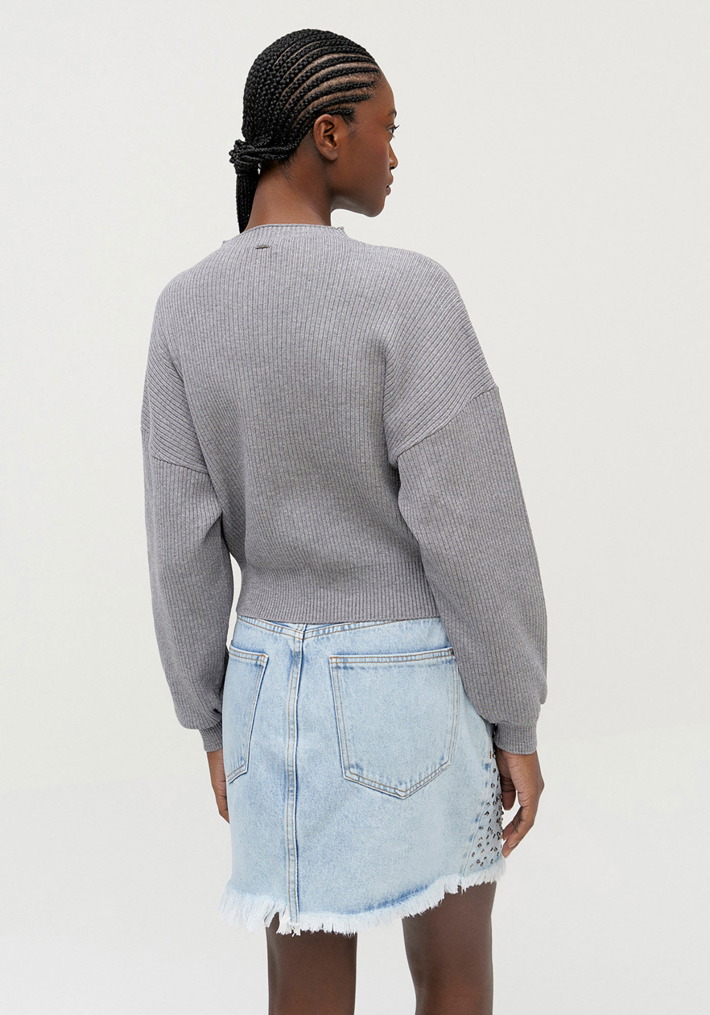 Blus&atilde;o em Tric&ocirc; com Manga Bufante, , large.