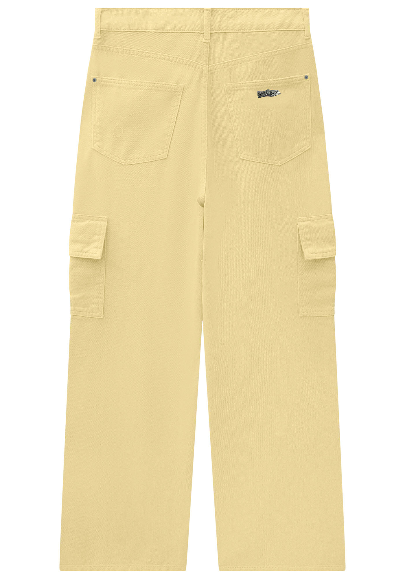 Cal&ccedil;a Sarja Wide Leg com Bolso Cargo, BEGE OR FIV, large.