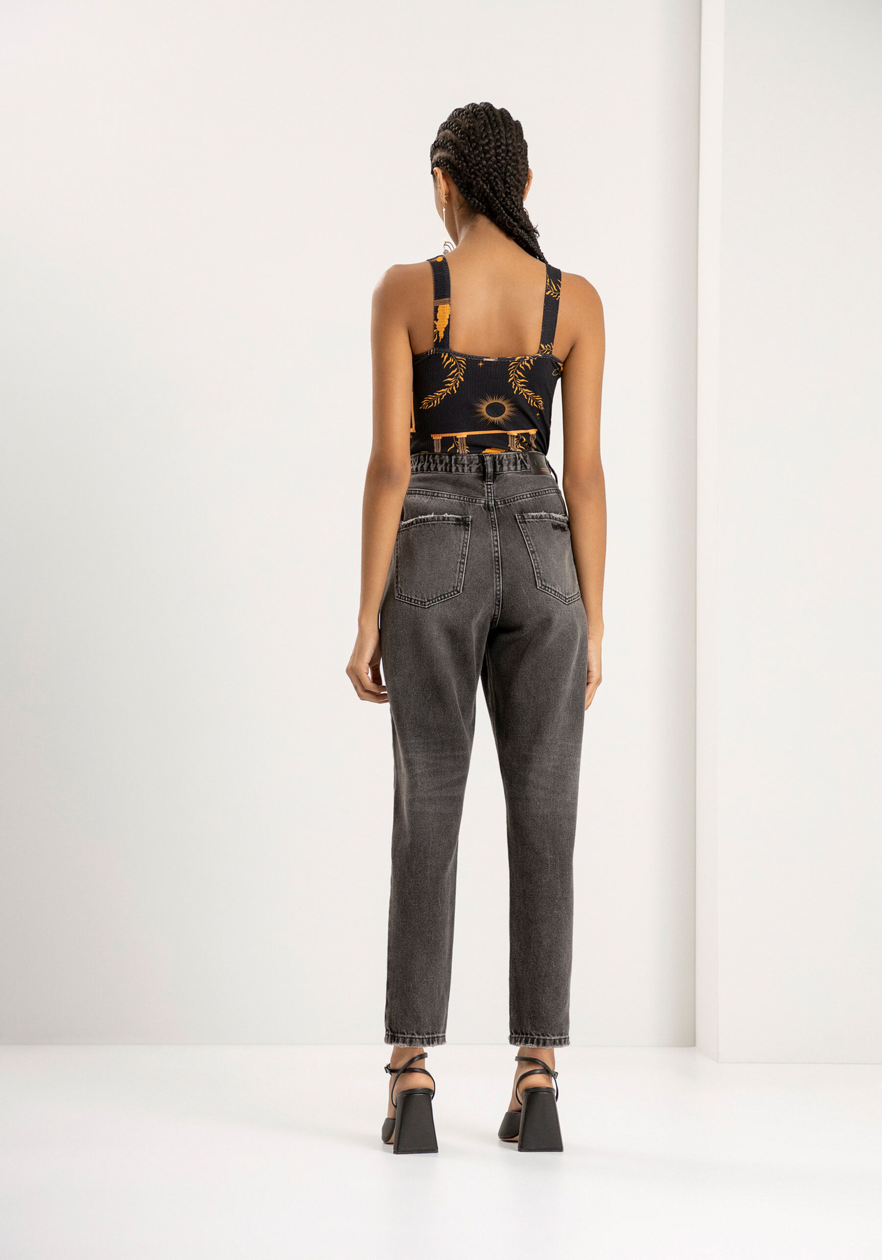 Blusa Canelada Estampada com Alças, . Blusa Canelada Estampada com Alças, , large.