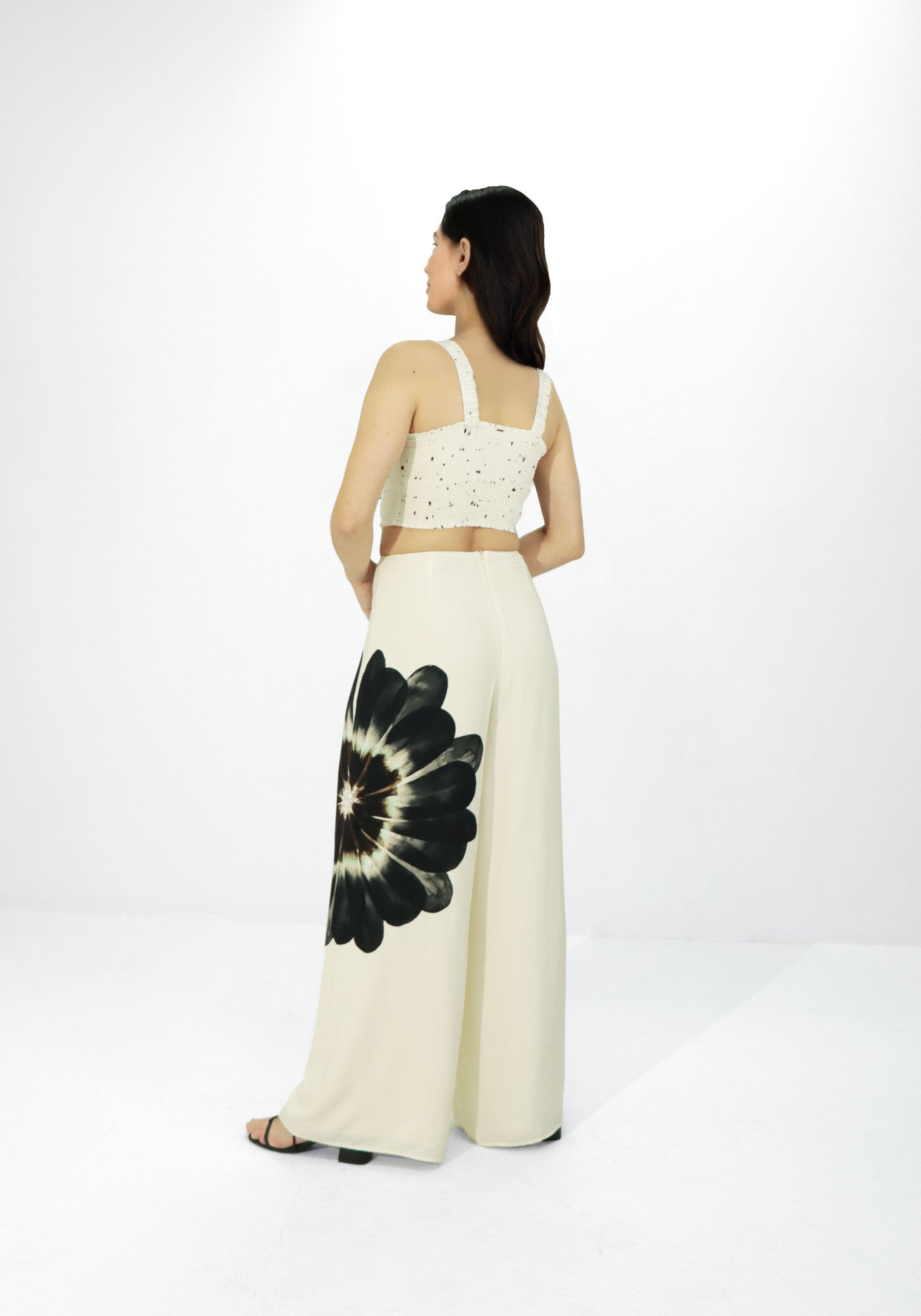 Cal&ccedil;a Pantalona em Viscose com Estampa Blossom, , large.