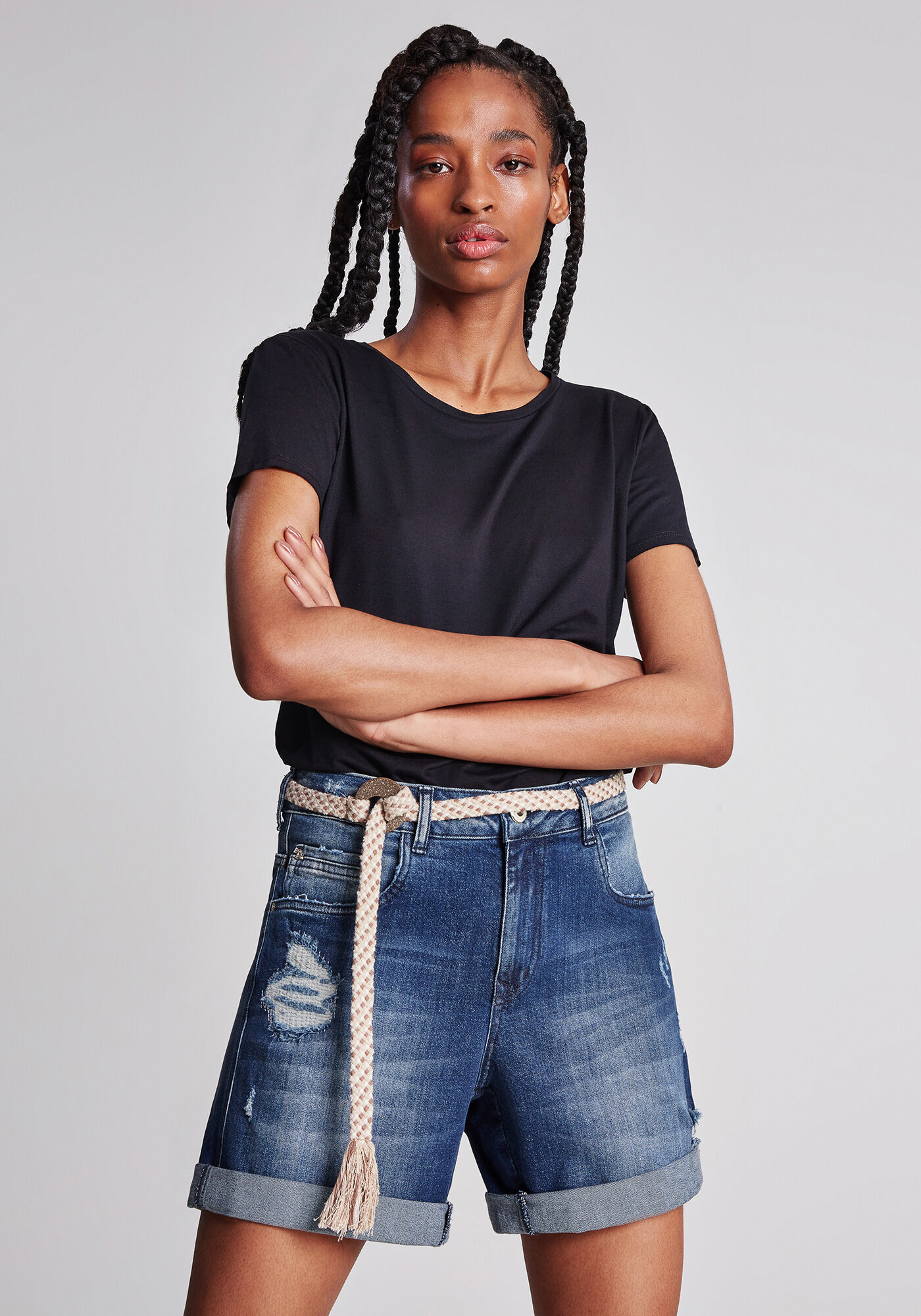 Bermuda Boyfriend Venice Cinto, , large.