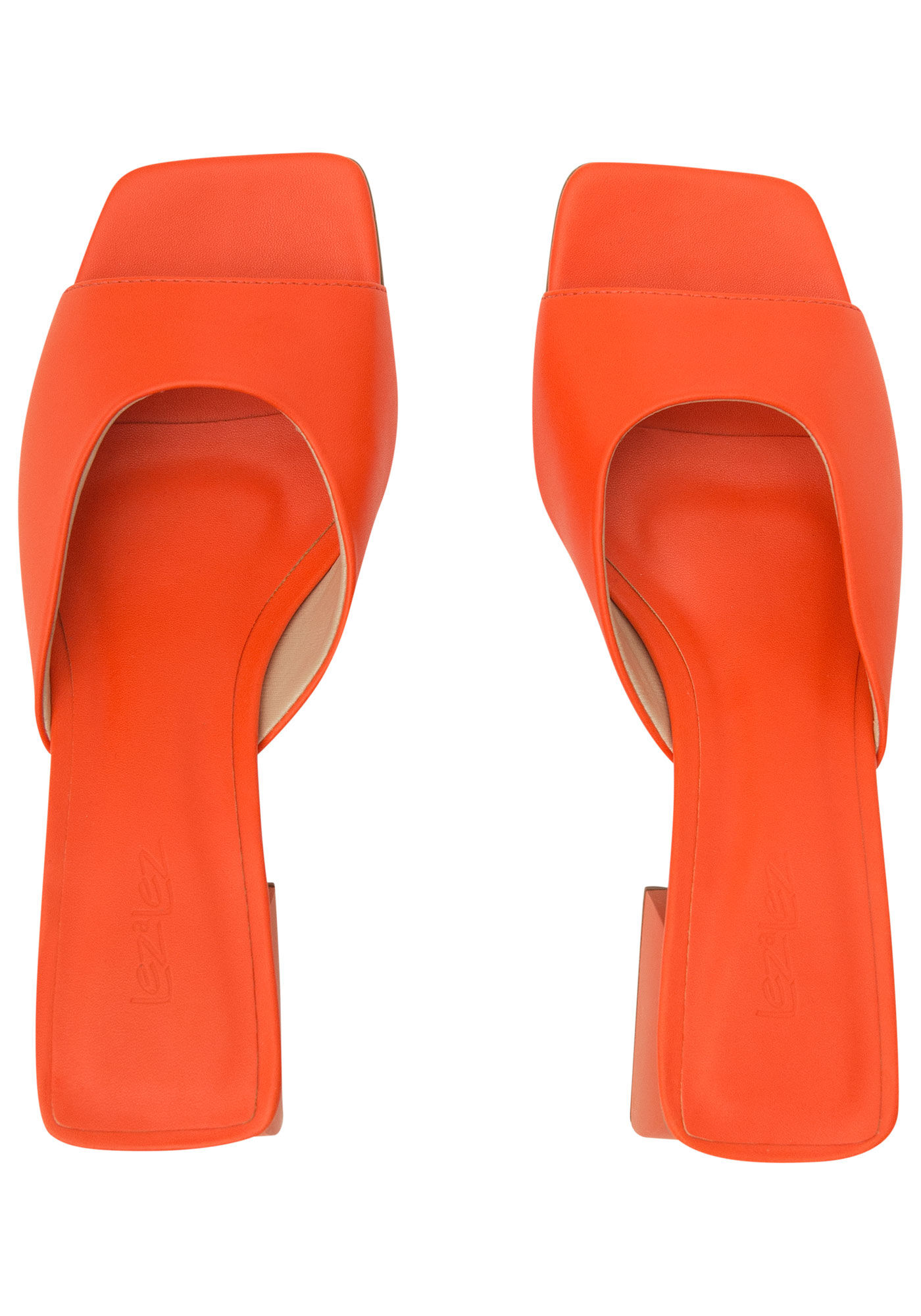 Sand&aacute;lia Mule Assim&eacute;trica com Salto Bloco, , large.