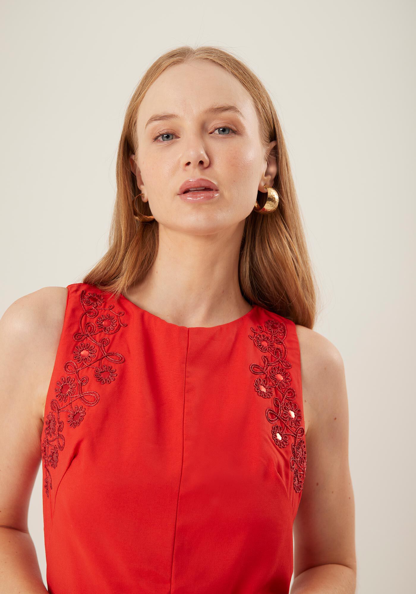 Macac&atilde;o Longo Reto com Bordado, , large.