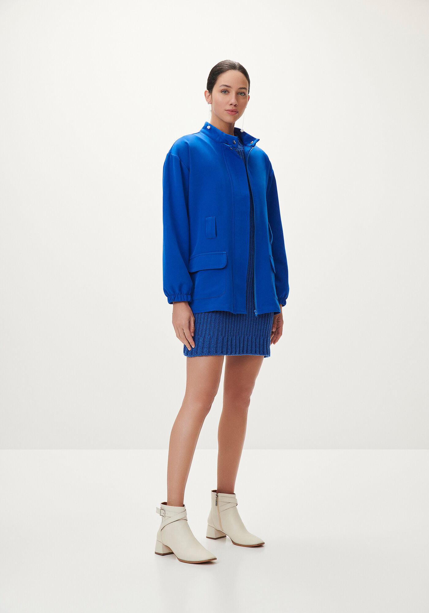 Jaqueta Parka Alongada com Cinto, , large.