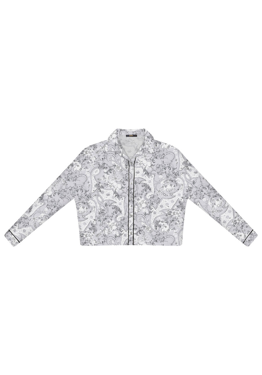 Camisa Manga Longa Cropped Tecido, . Camisa Manga Longa Cropped Tecido, , large.
