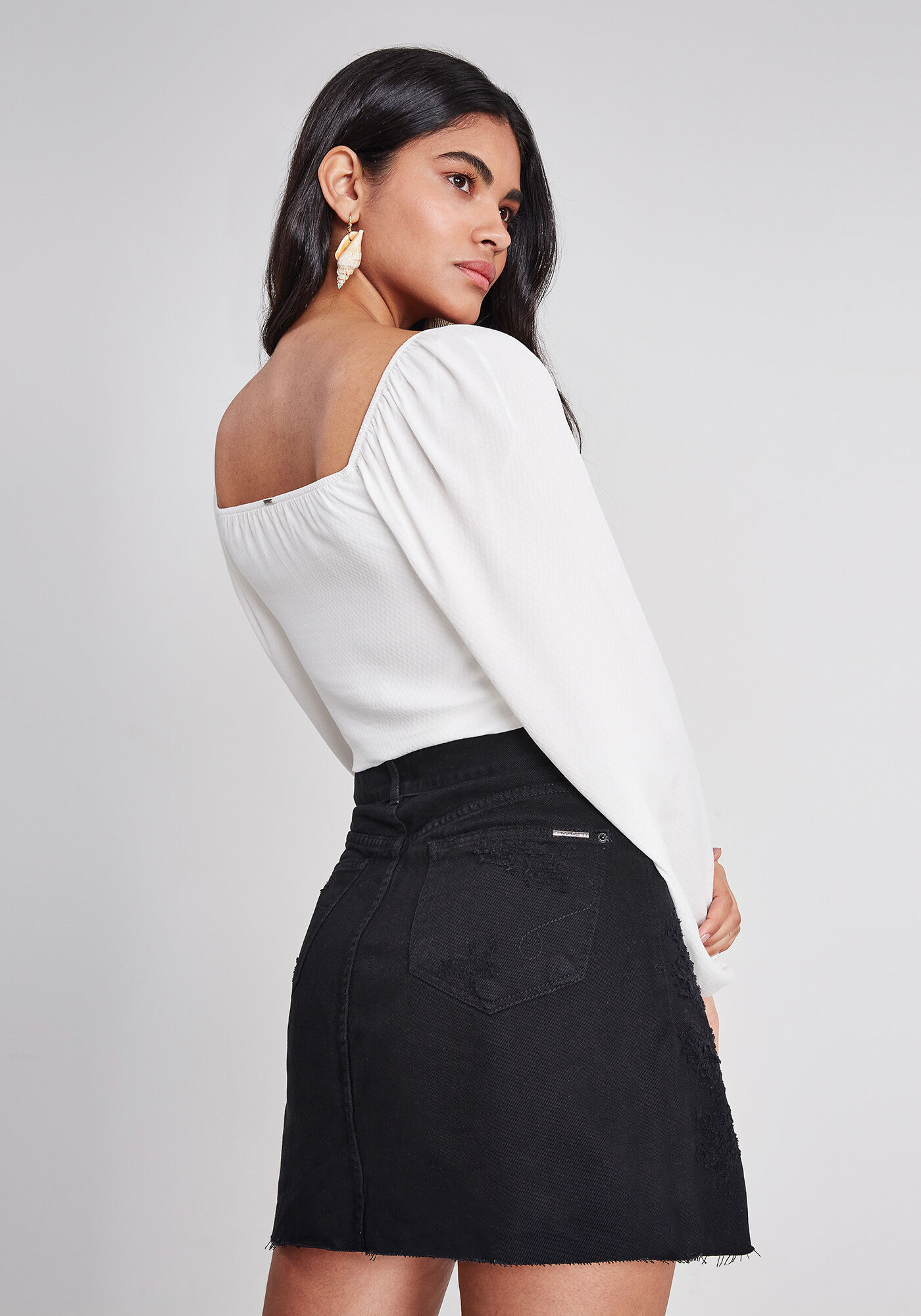 Saia Cintura Alta com Cinto, , large.