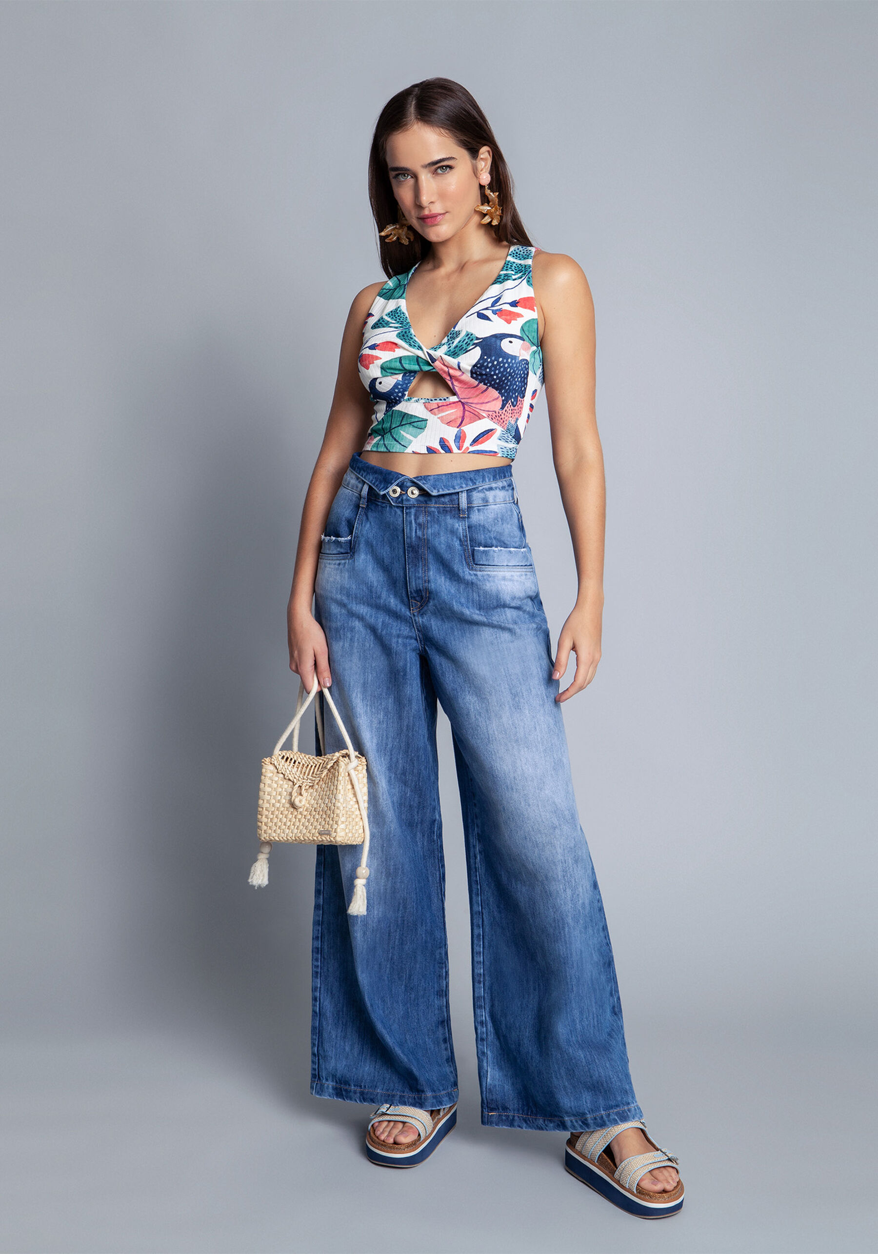 Blusa Malha Canelado Wave Cropped, . Blusa Malha Canelado Wave Cropped, , large.
