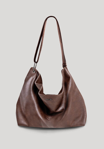Bolsa Grande Texturizada Com Alça Longa Única, MARROM CHOCOLATE. Bolsa Grande Texturizada Com Alça Longa Única, MARROM CHOCOLATE, large.